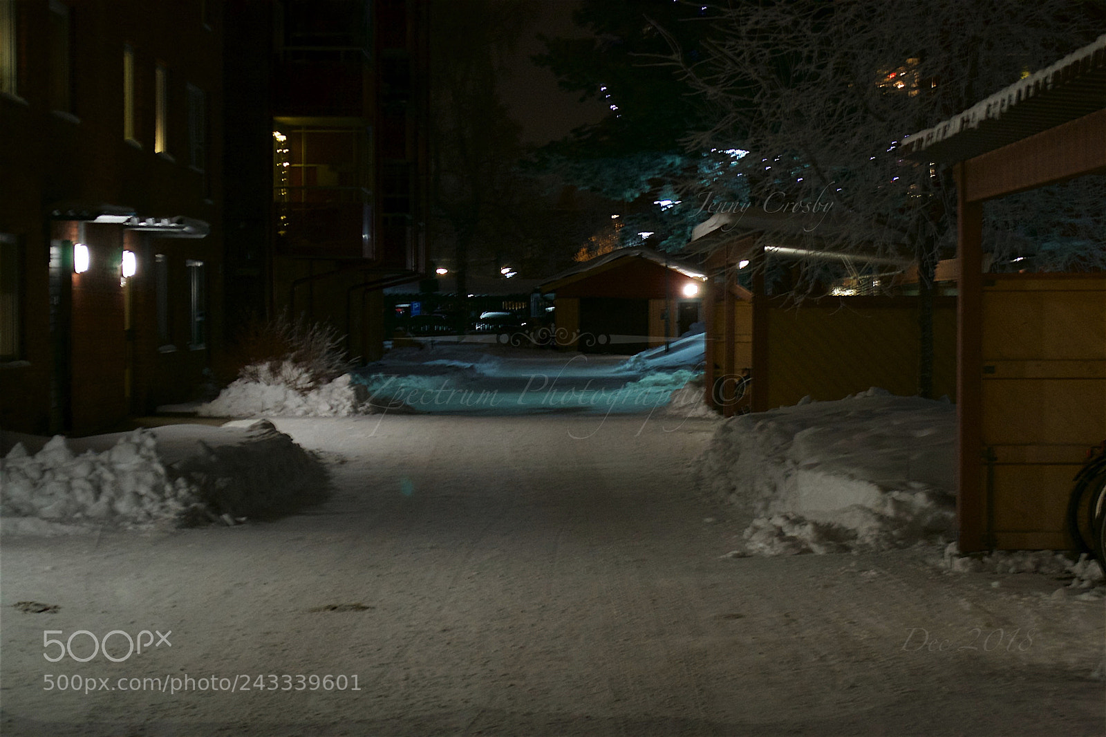 Nikon D3100 sample photo. Snowy night and blue photography