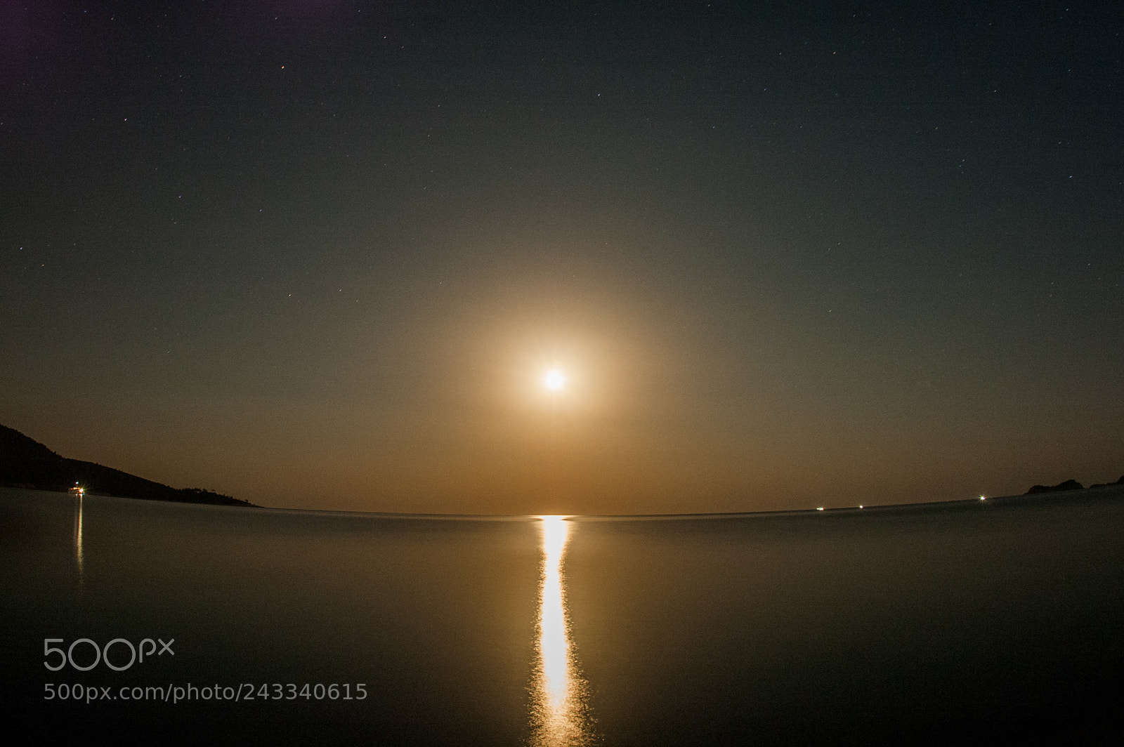 Nikon D70s sample photo. Fullmoon rise from thassos,greece photography