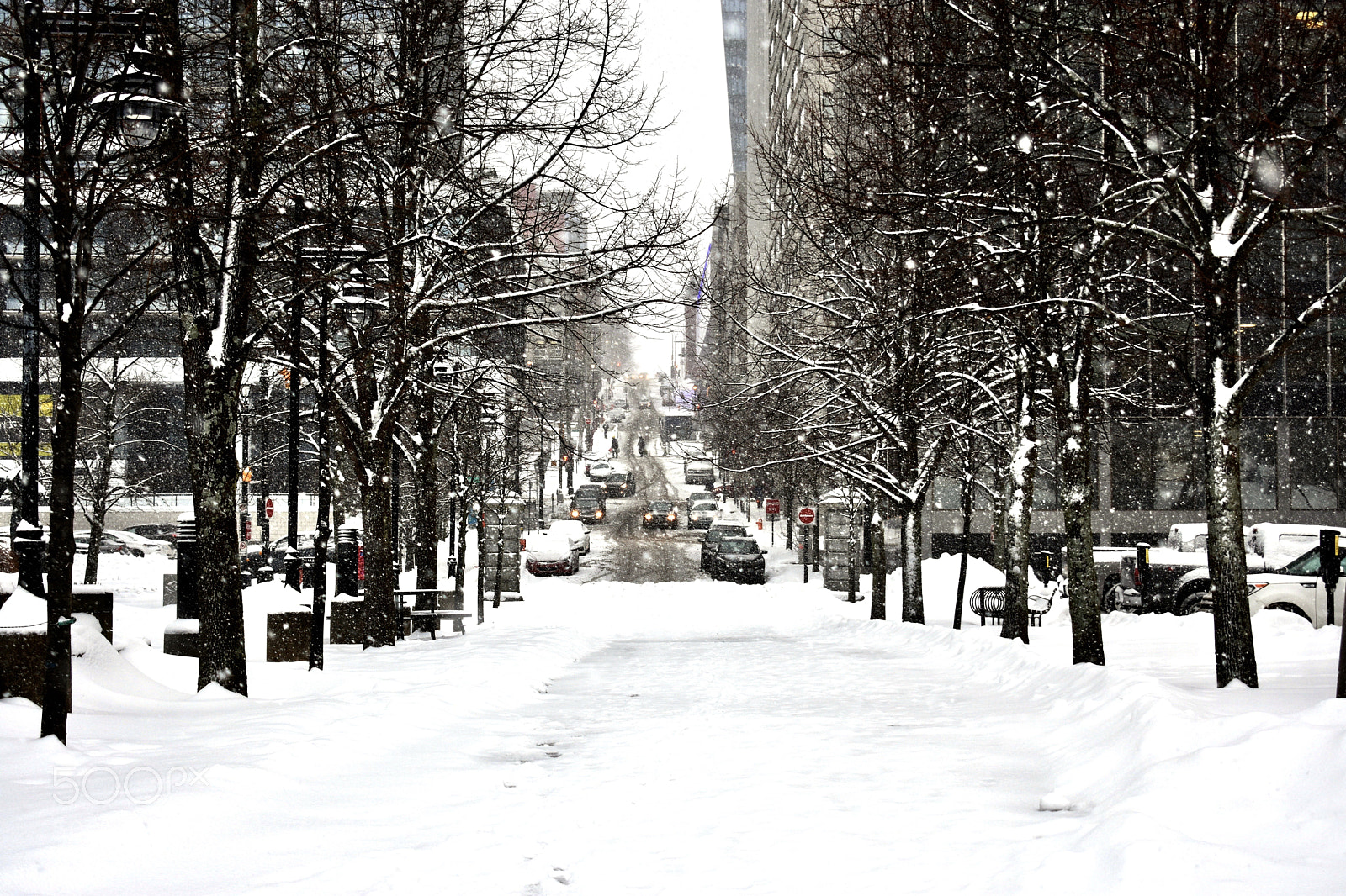 Nikon D3400 sample photo. Downtown snow photography