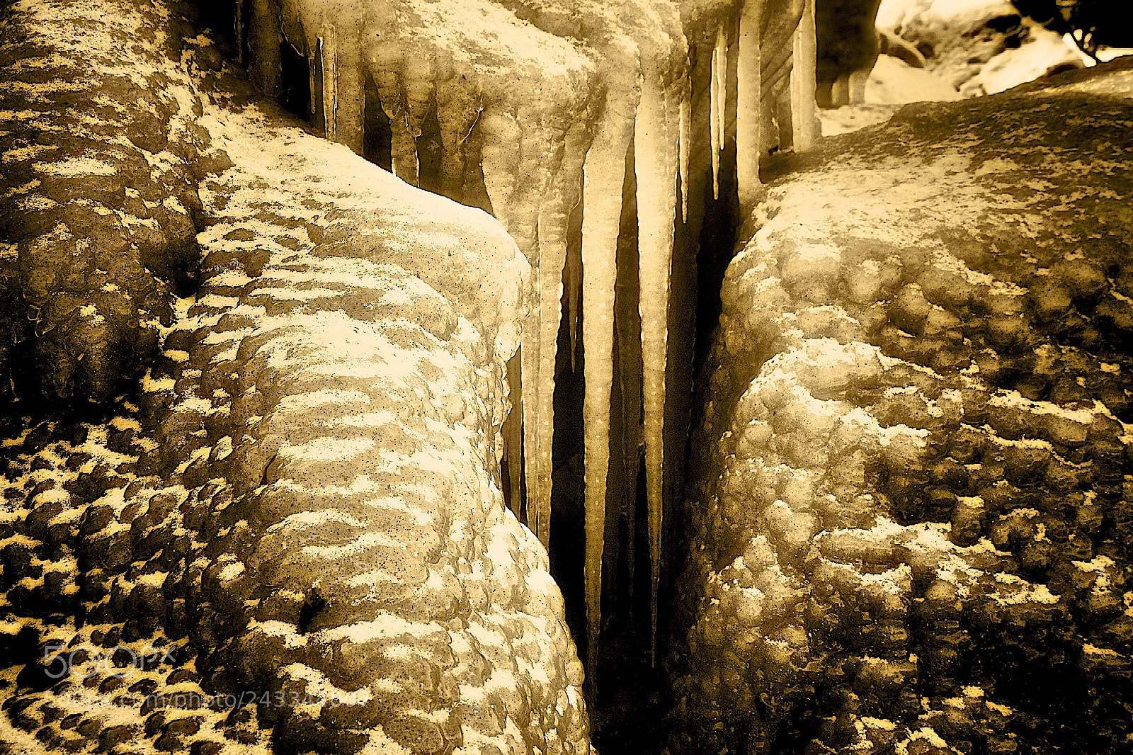 Pentax K-1 sample photo. The texture of ice photography