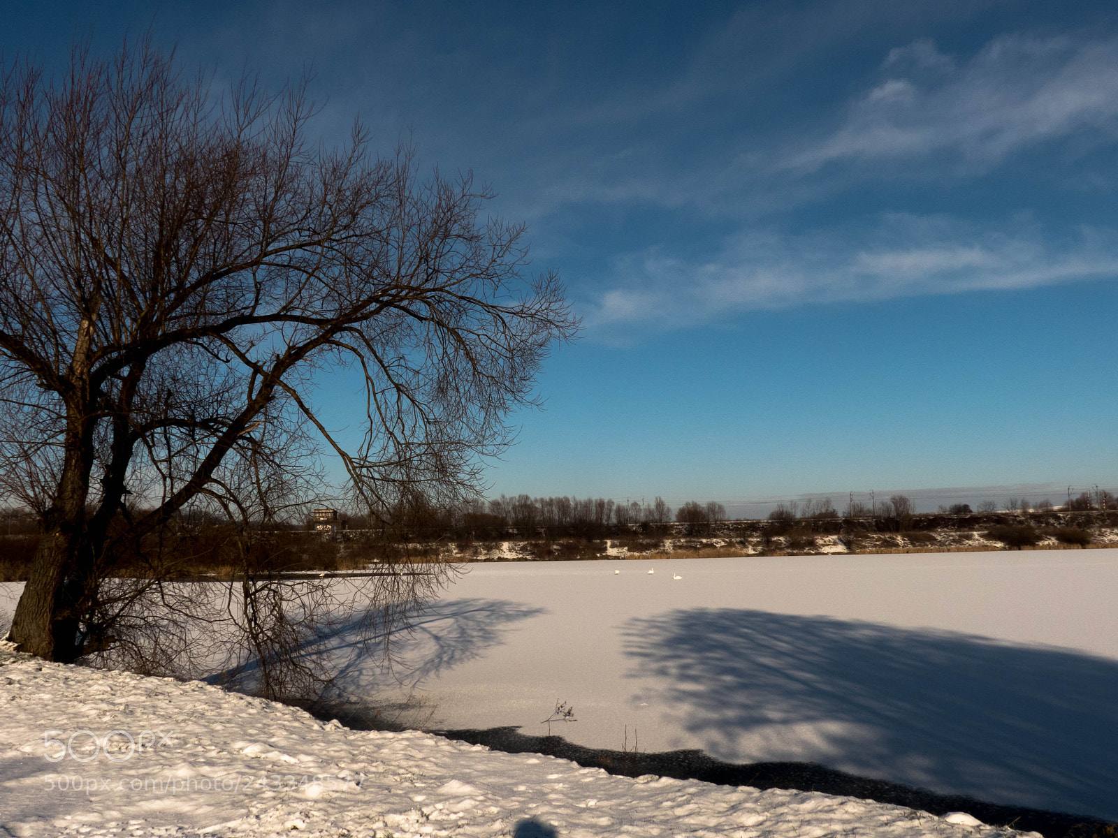 Panasonic Lumix DMC-FZ300 sample photo. Winter. frozen lake near photography