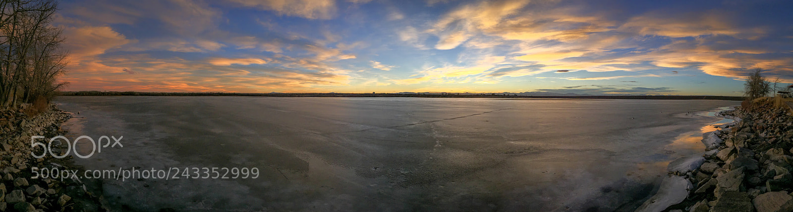 Apple iPhone 6 sample photo. Frozen sunset photography