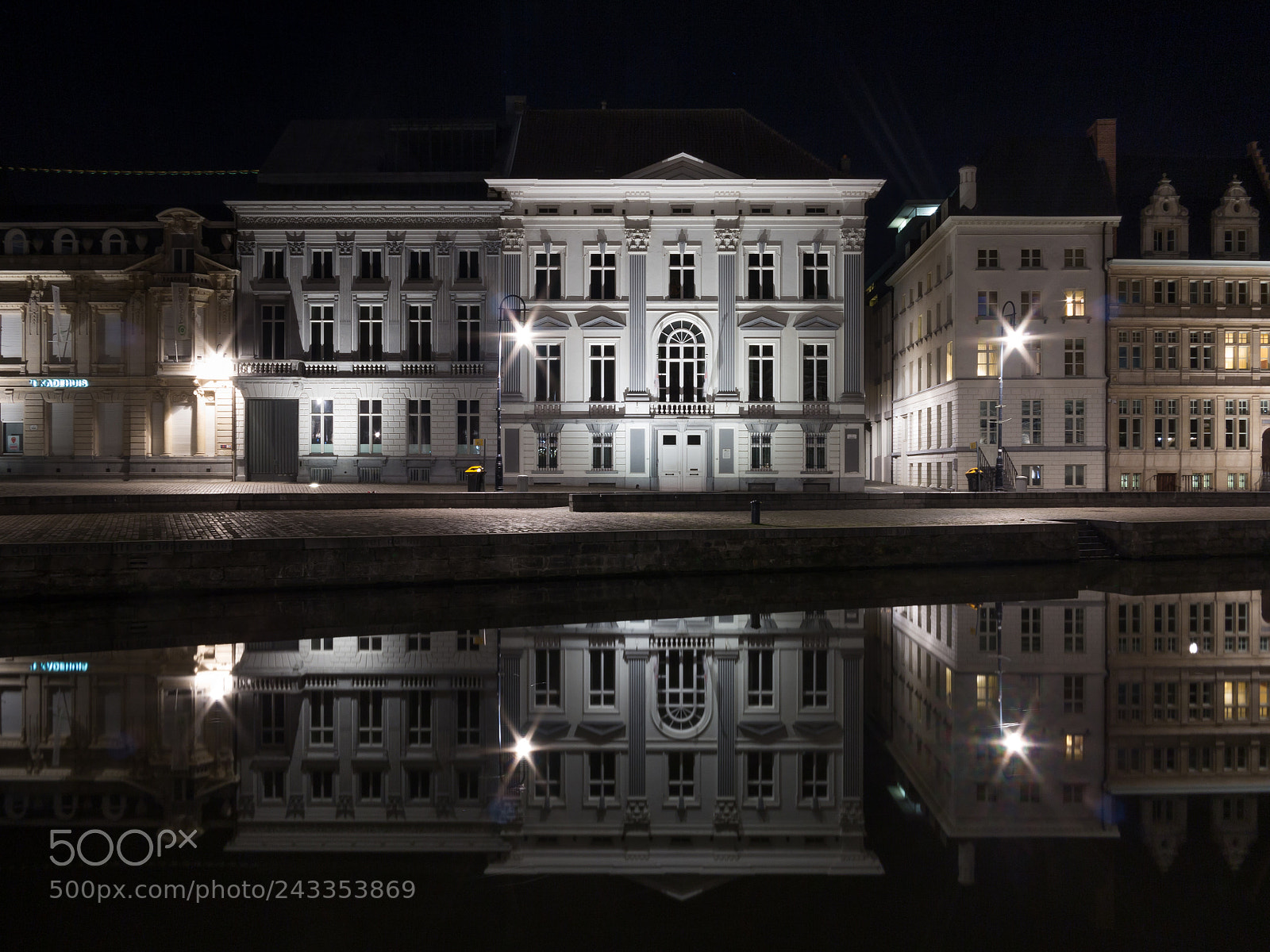 Canon PowerShot G1 X sample photo. Ghent mirroring houses in photography
