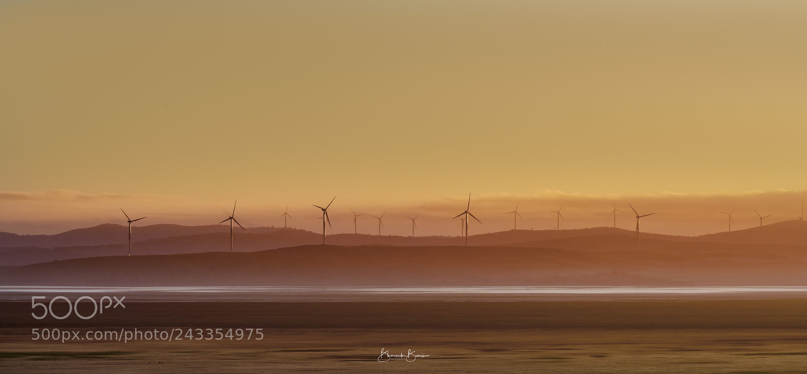 Nikon D810 sample photo. Sunrise & wind mills photography
