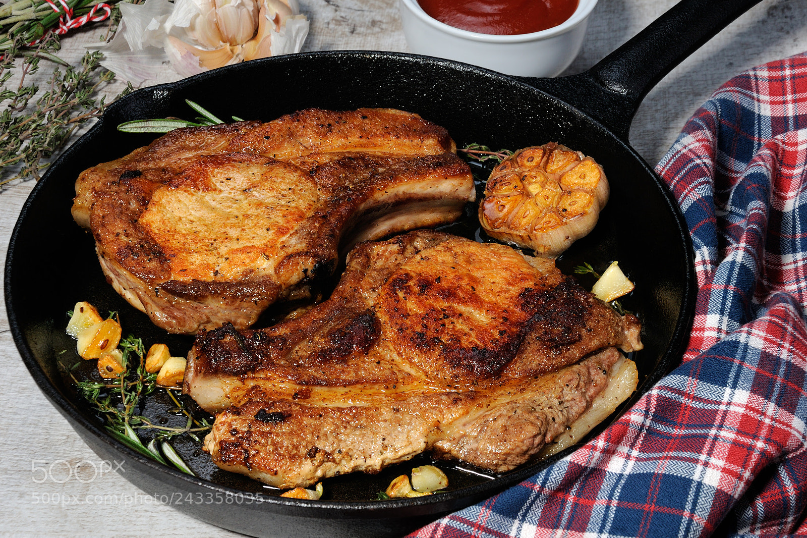 Nikon D90 sample photo. Roasted pork chop steak photography