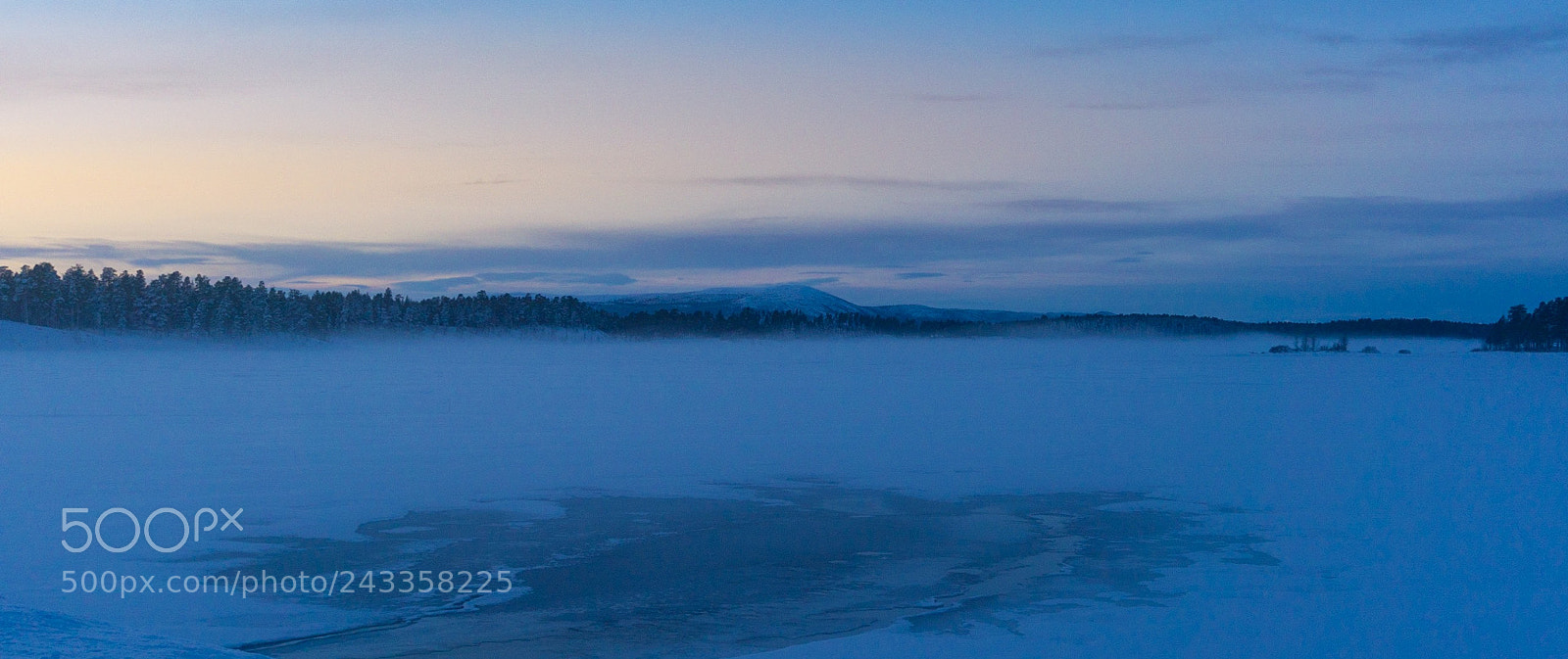 Sony a5100 sample photo. Ice lake fog photography