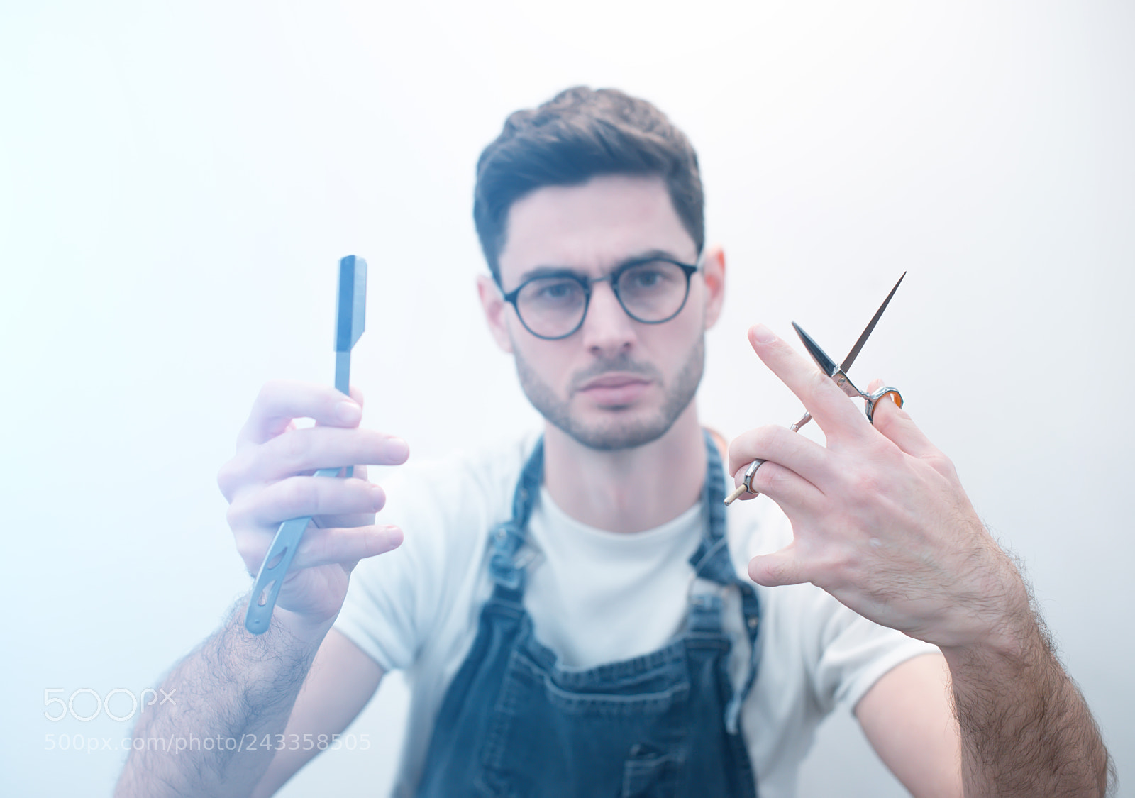 Nikon D600 sample photo. Barber keeps scissors and photography