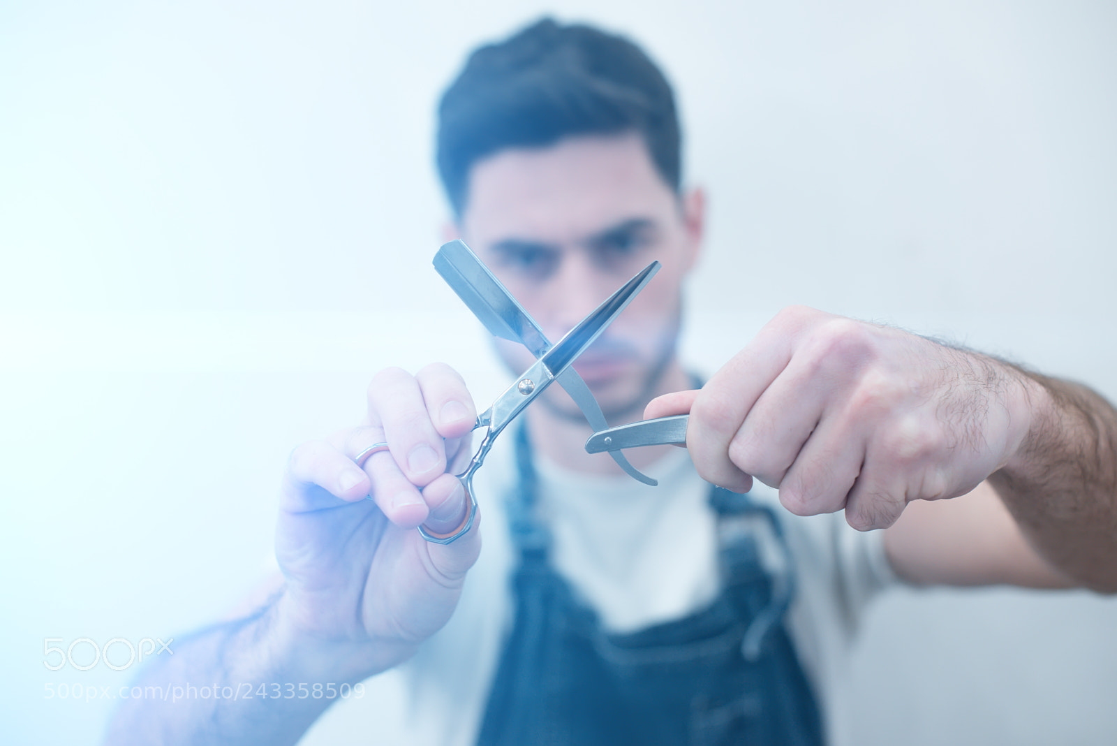 Nikon D600 sample photo. Barber keeps scissors and photography