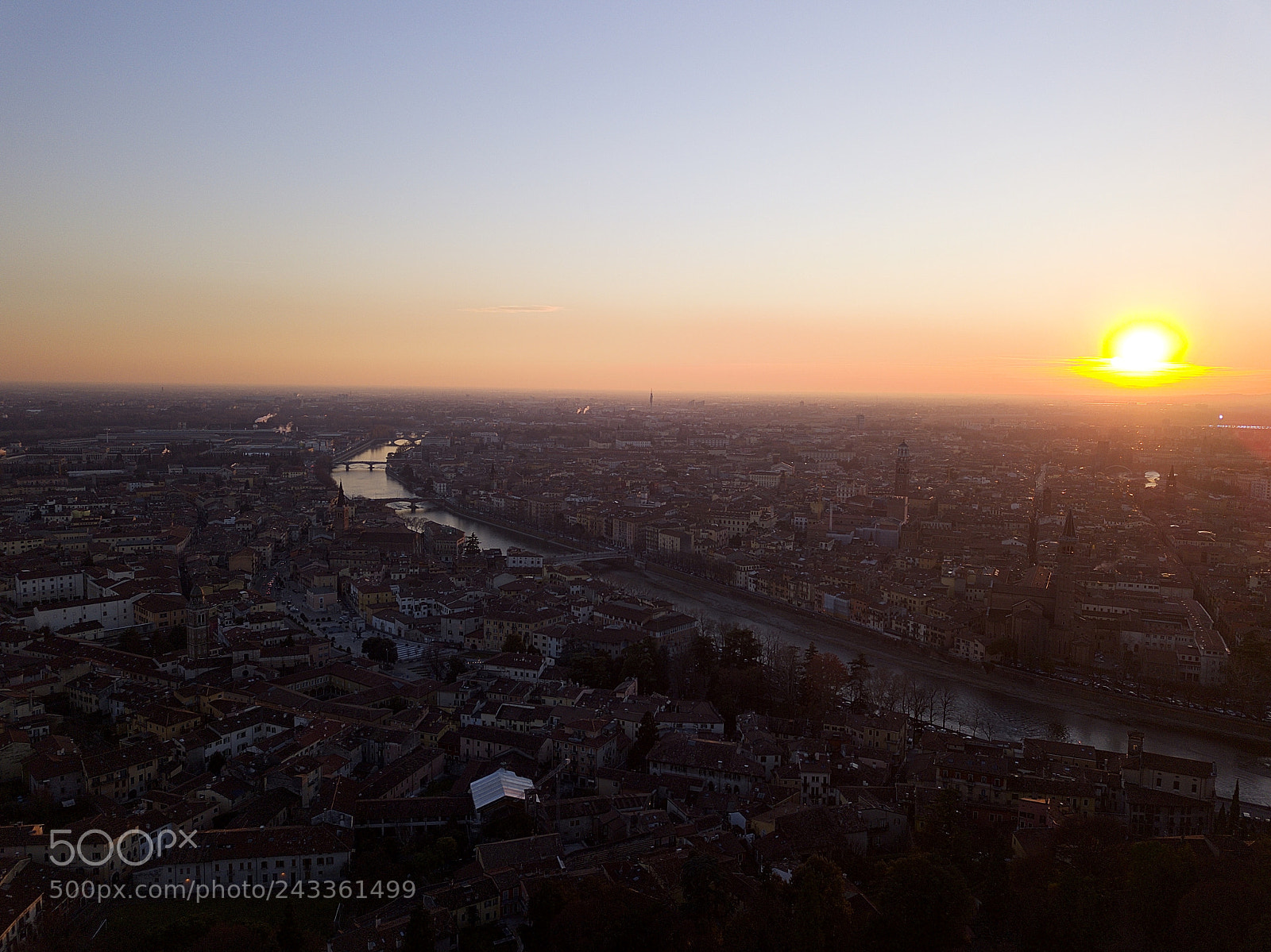 DJI FC220 sample photo. Tramonto a verona photography