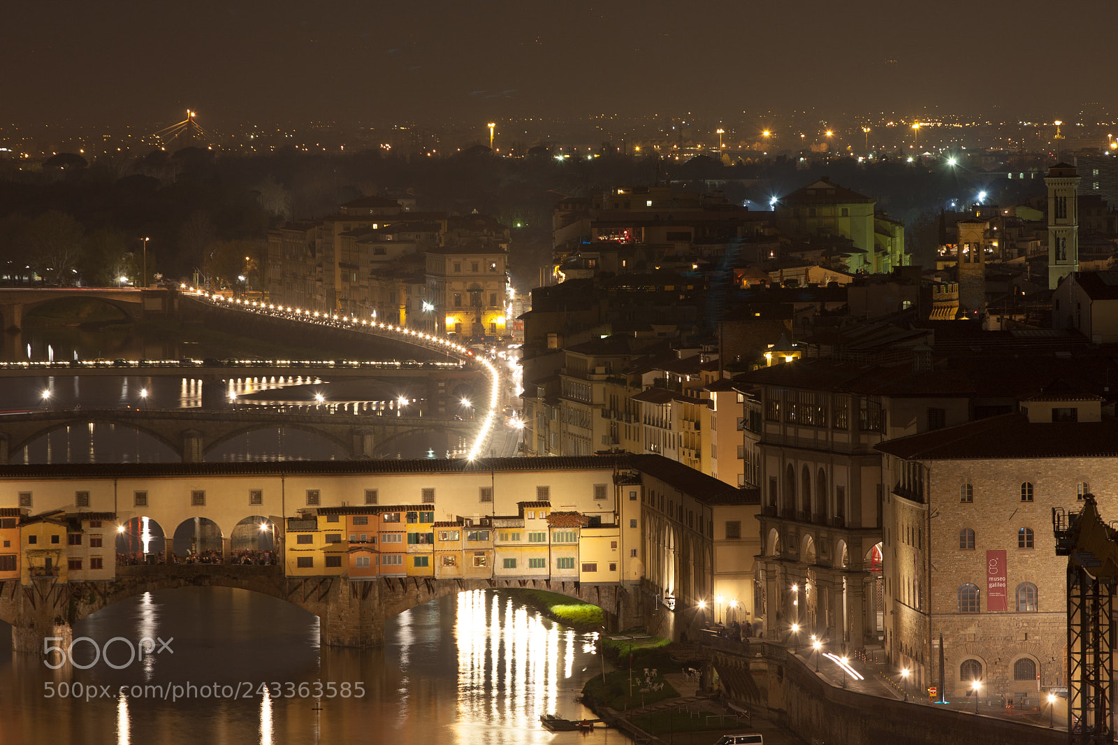 Canon EOS 40D sample photo. Ponte vecchio at night photography
