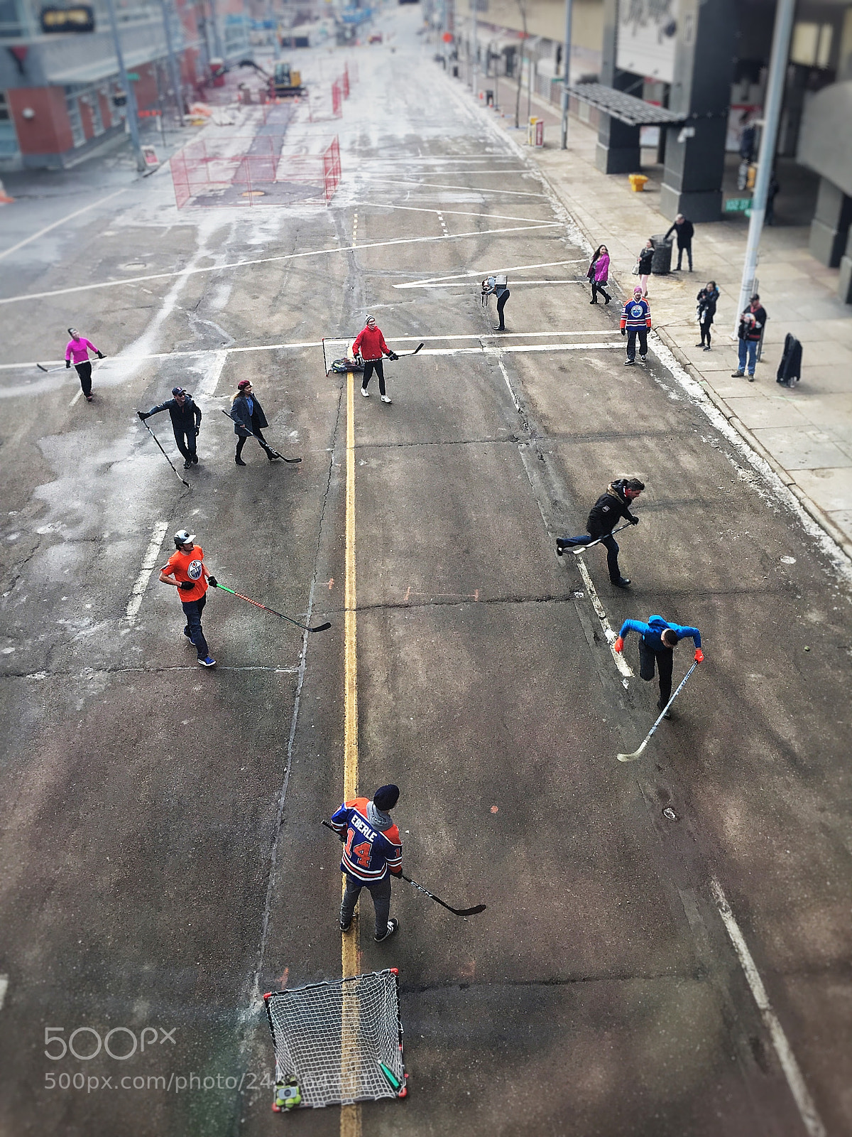 Apple iPhone 6 Plus sample photo. Impromptu street hockey game. photography