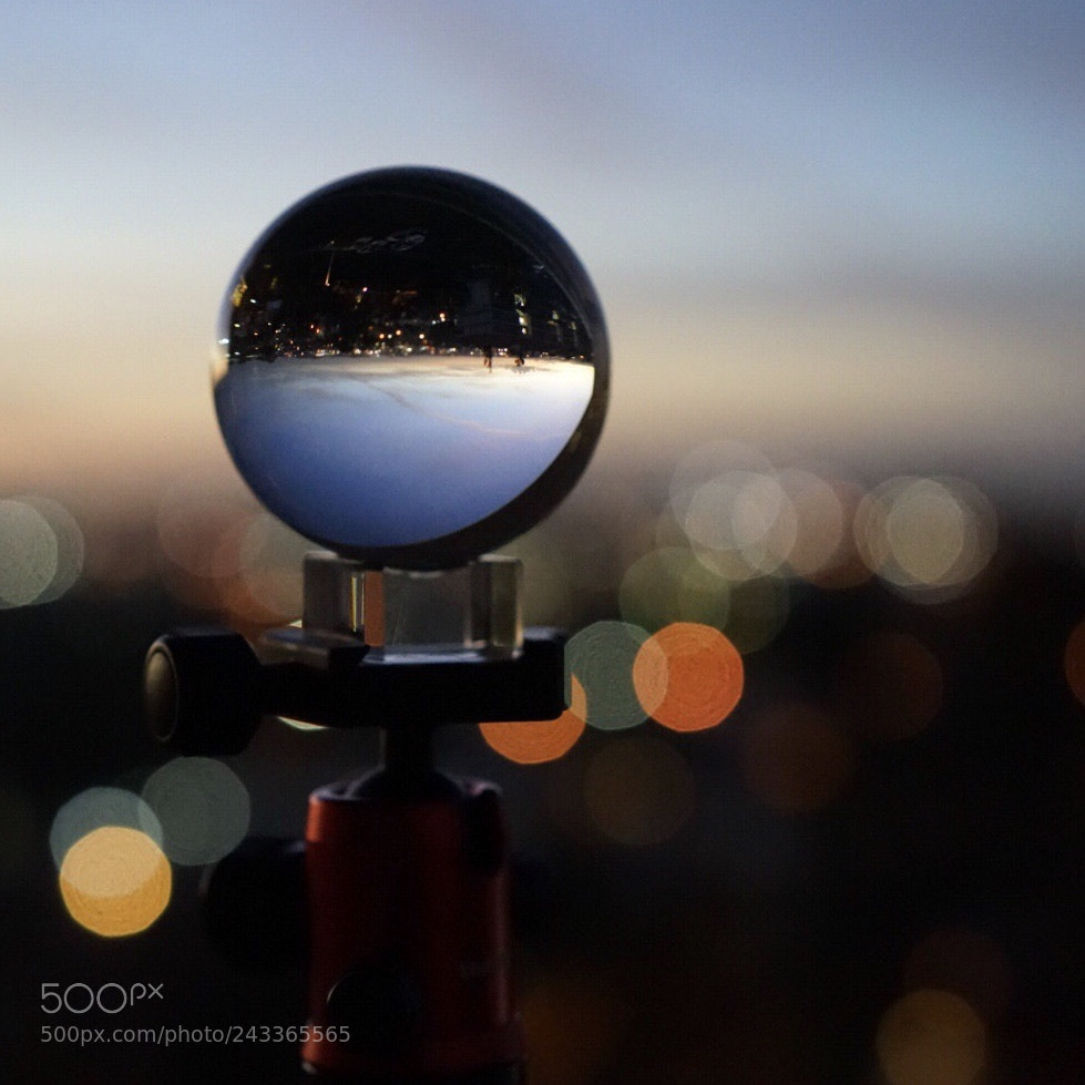 Sony a7 II sample photo. Sunset inverted in glass photography