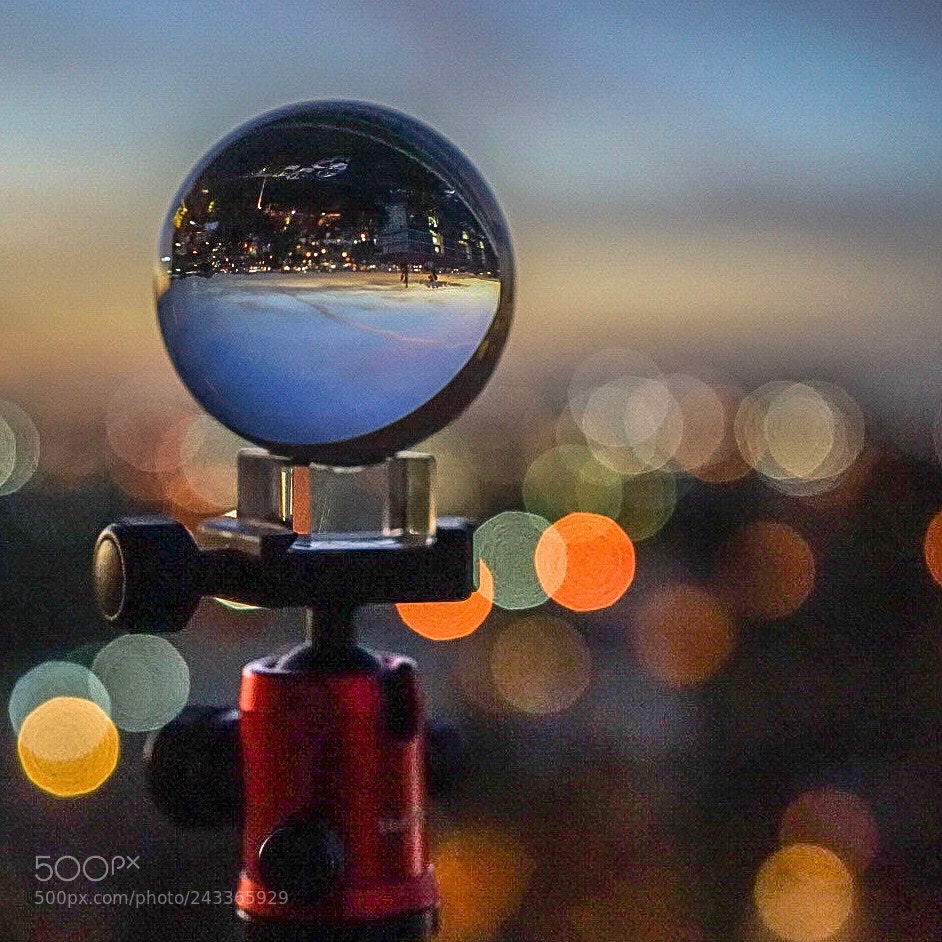 Sony a7 II sample photo. Sunset inverted in glass photography
