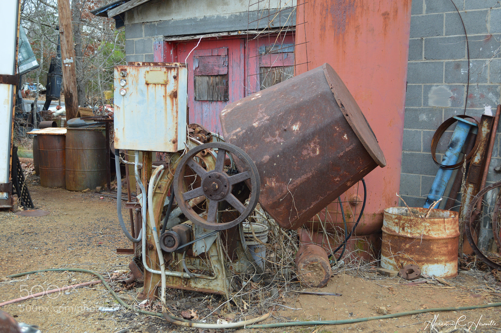Nikon D3200 sample photo. Old cement mixer photography