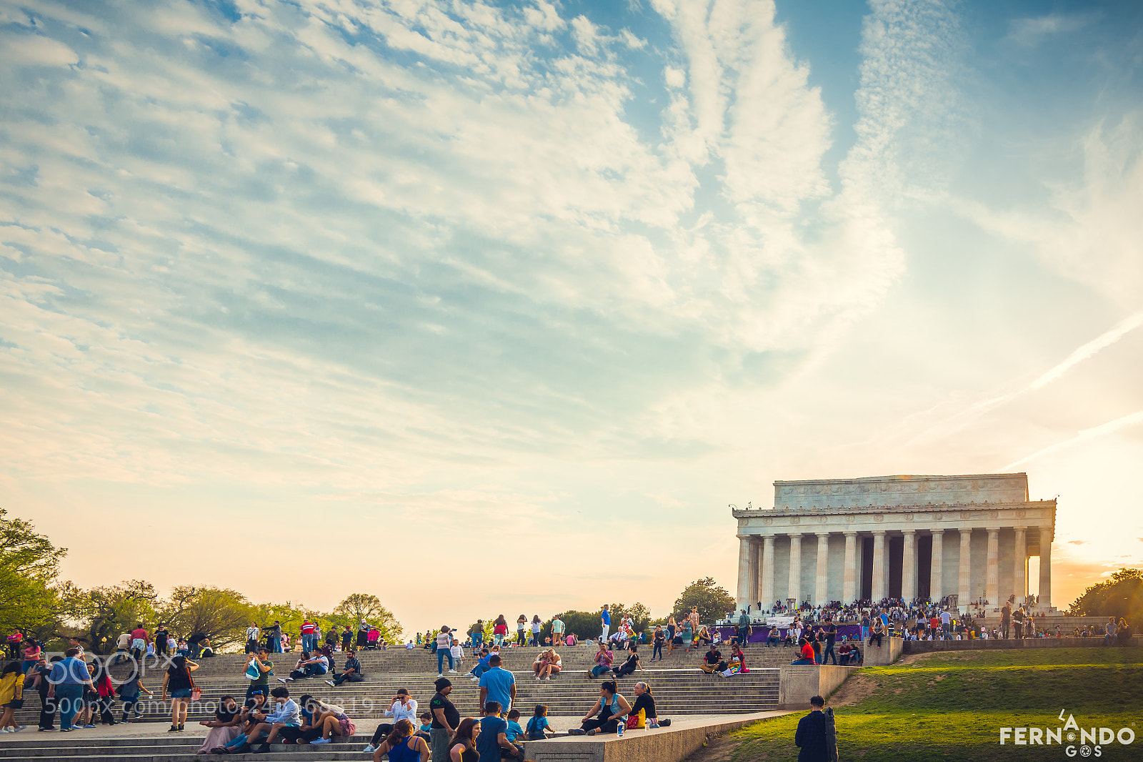 Nikon D7200 sample photo. Lincoln memorial by dusk photography