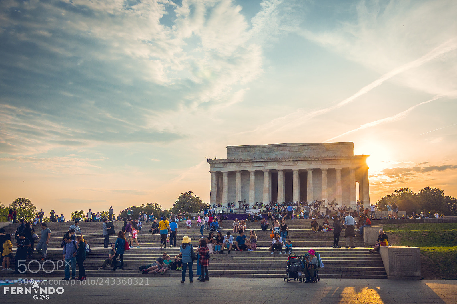 Nikon D7200 sample photo. Lincoln memorial by dusk photography