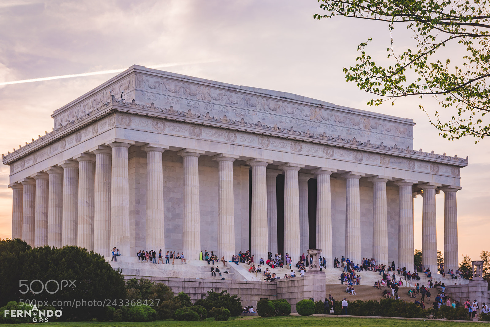 Nikon D7200 sample photo. Lincoln memorial by dusk photography