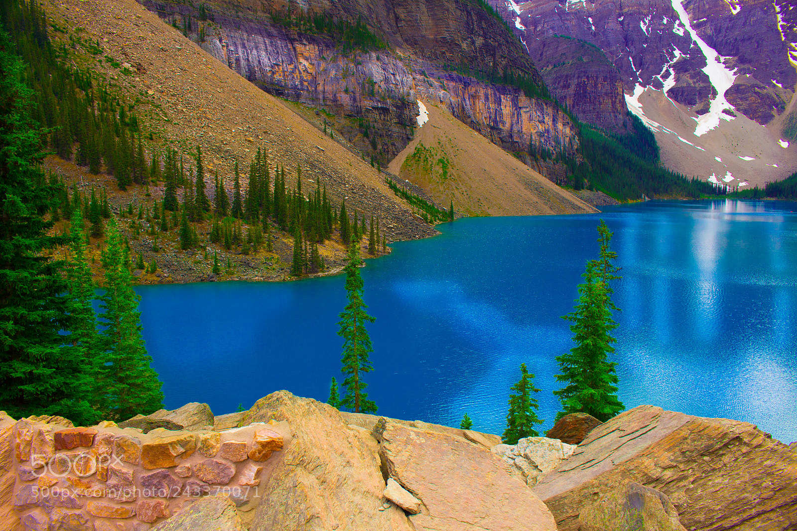 Canon EOS 100D (EOS Rebel SL1 / EOS Kiss X7) sample photo. Rock moraine lake photography
