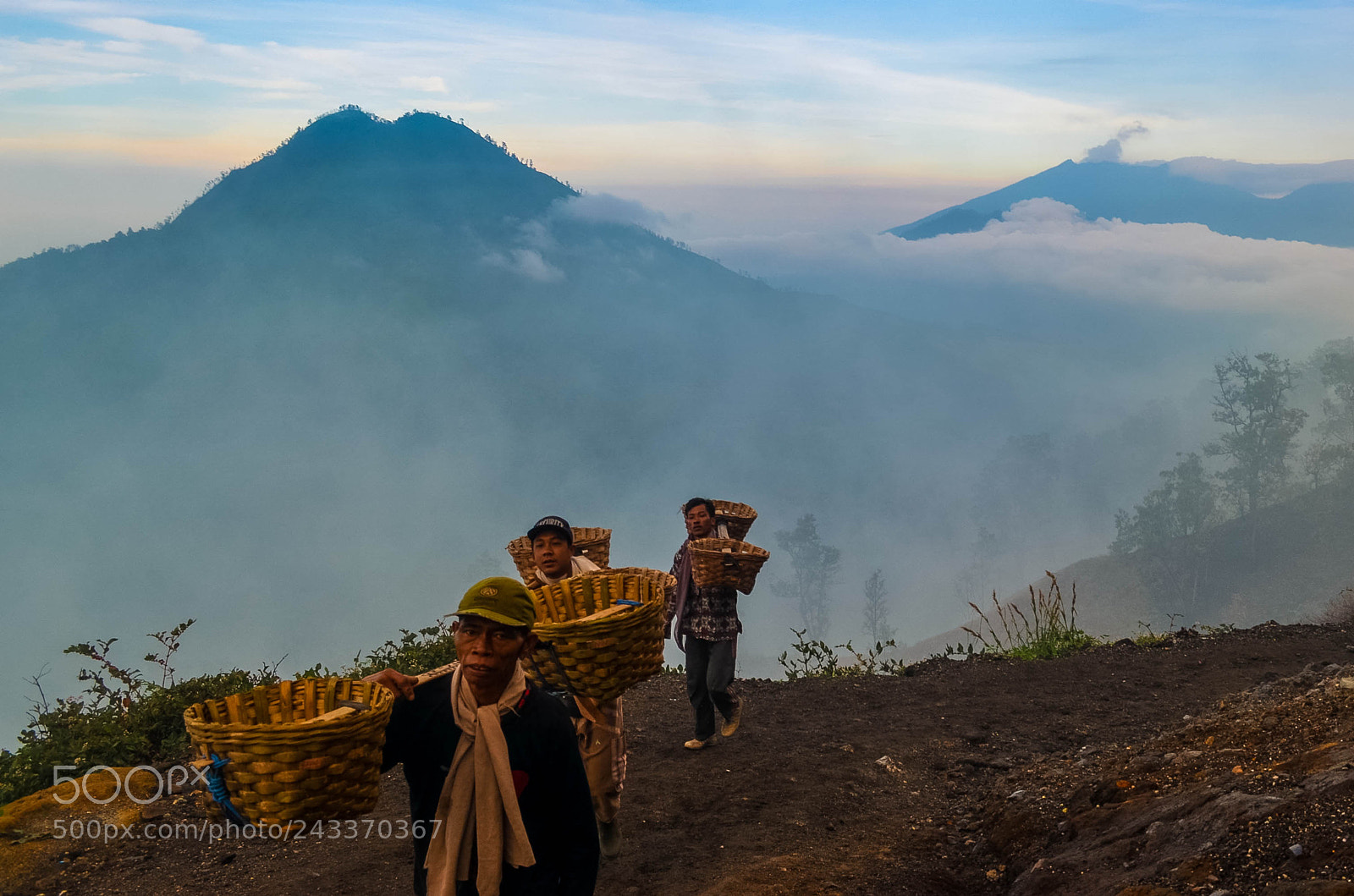 Nikon D5100 sample photo. Miners at mt. ijen photography