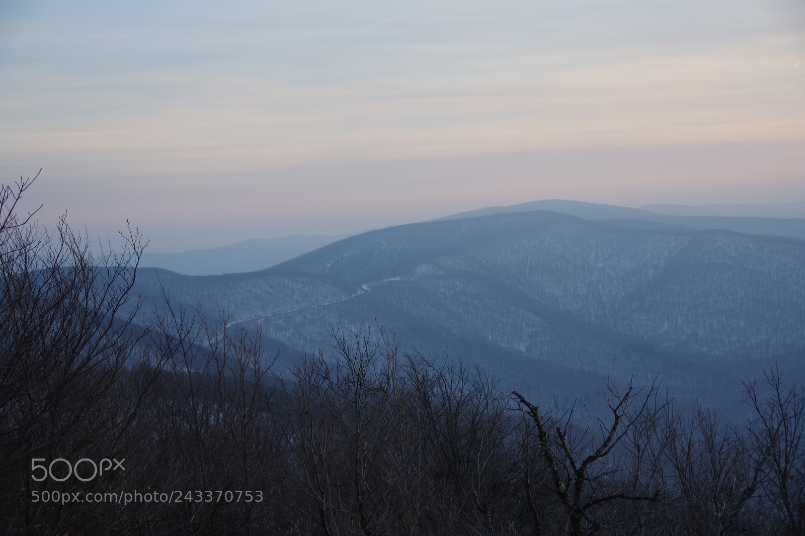 Pentax K-70 sample photo. Road through blue hills photography