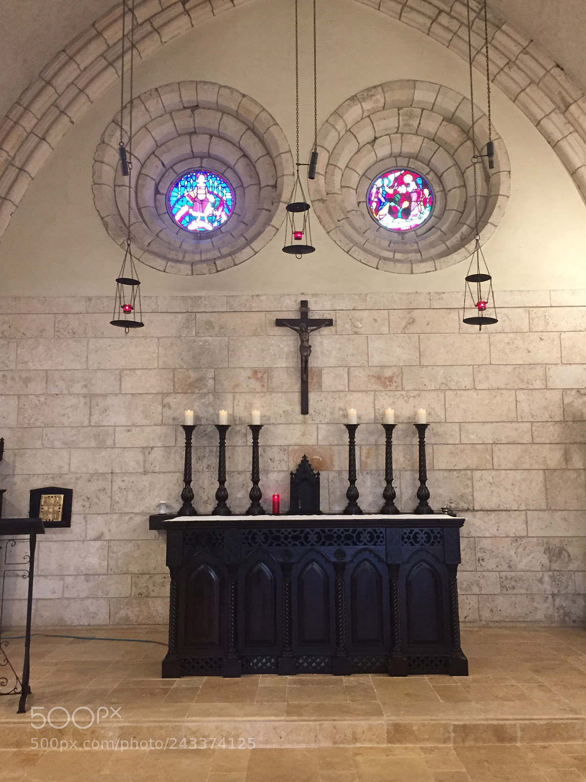 Apple iPhone 6 sample photo. Ancient spanish monastery alter photography