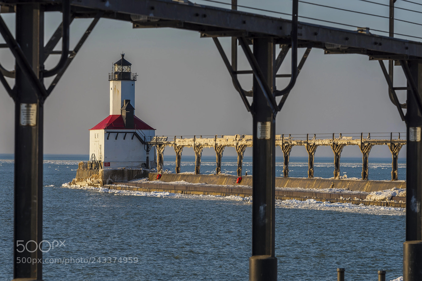 Nikon D810 sample photo. Michigan city lighthouse, january 2018 photography