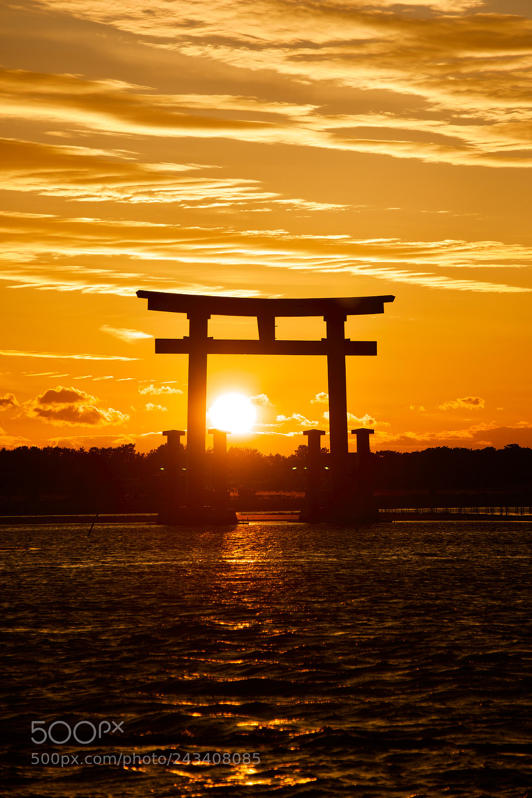Nikon D610 sample photo. Sunset over torii photography