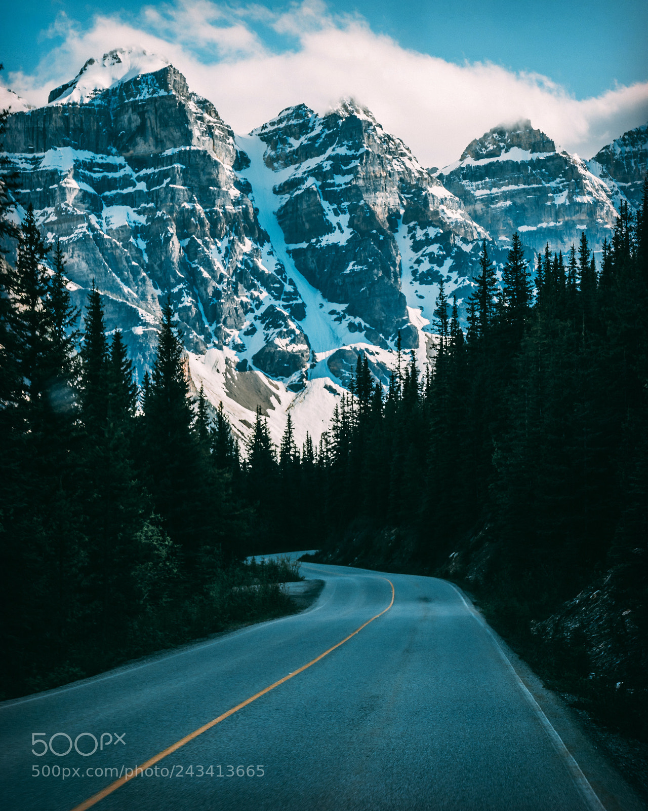 Canon EOS 7D Mark II sample photo. The road to moraine photography