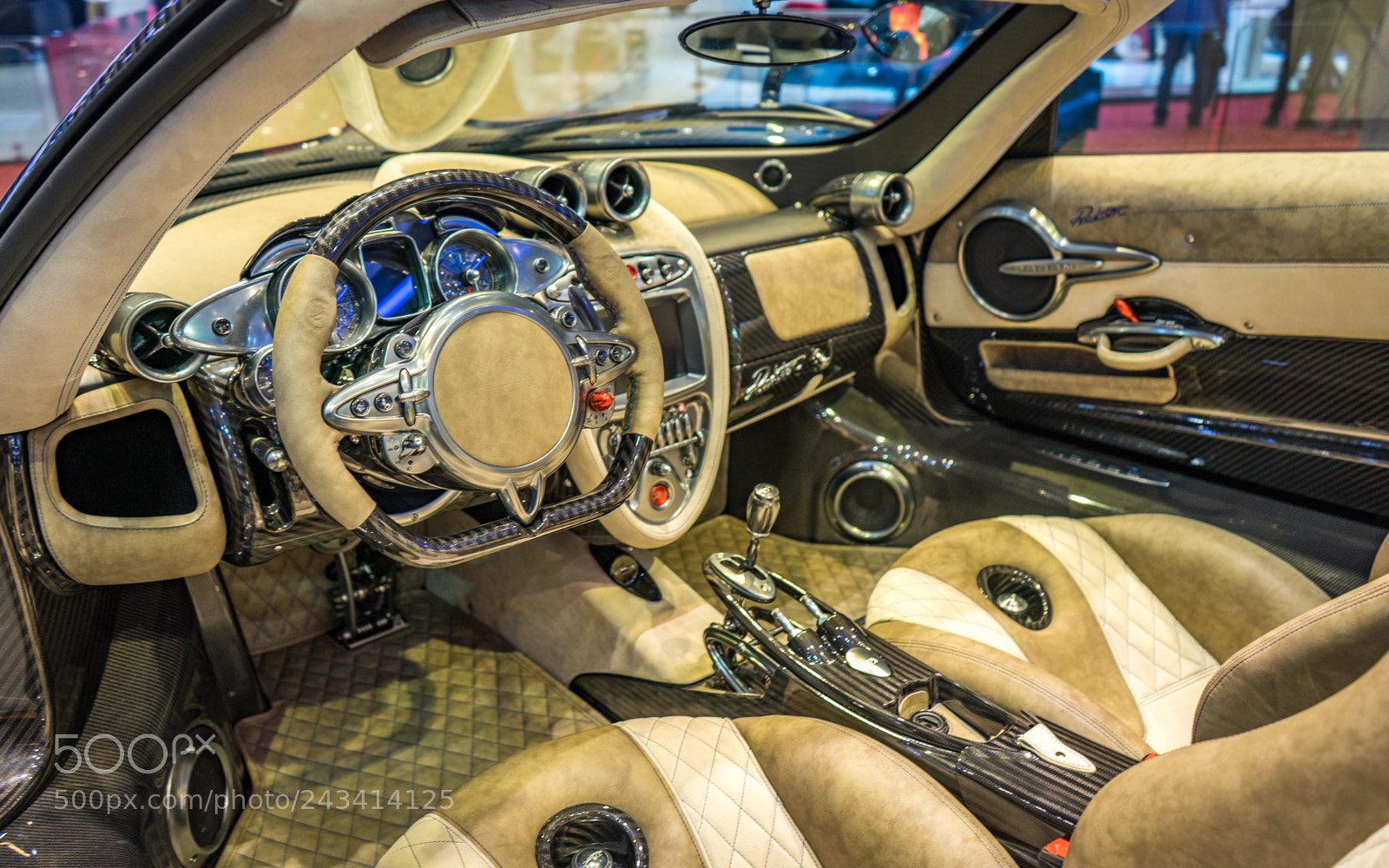 Sony a7 sample photo. Huayra roadster interior photography