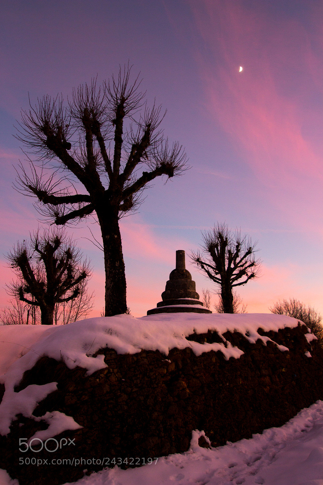 Canon EOS 700D (EOS Rebel T5i / EOS Kiss X7i) sample photo. Stupa in snow photography