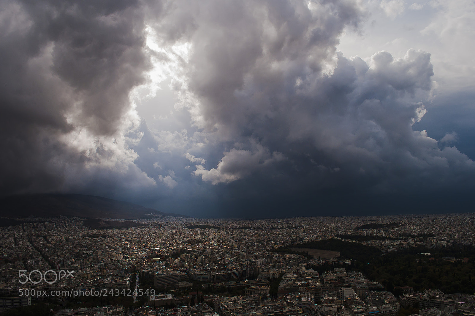 Nikon D5000 sample photo. Storm over athens photography