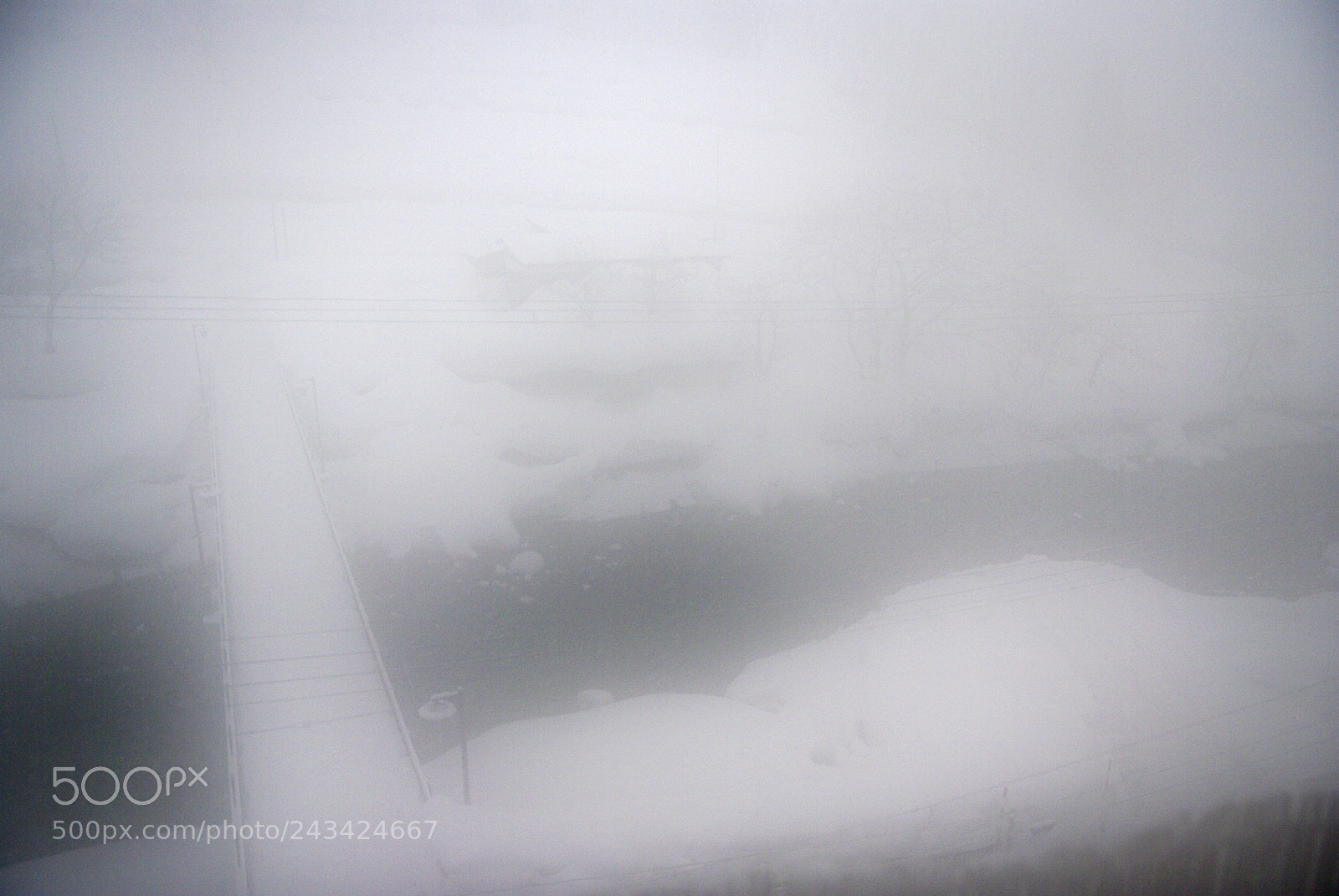Pentax K20D sample photo. Snow town photography