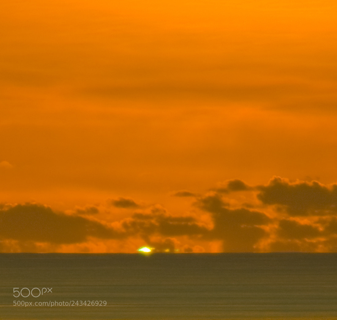 Canon EOS 50D sample photo. Pacific green flash sunset photography