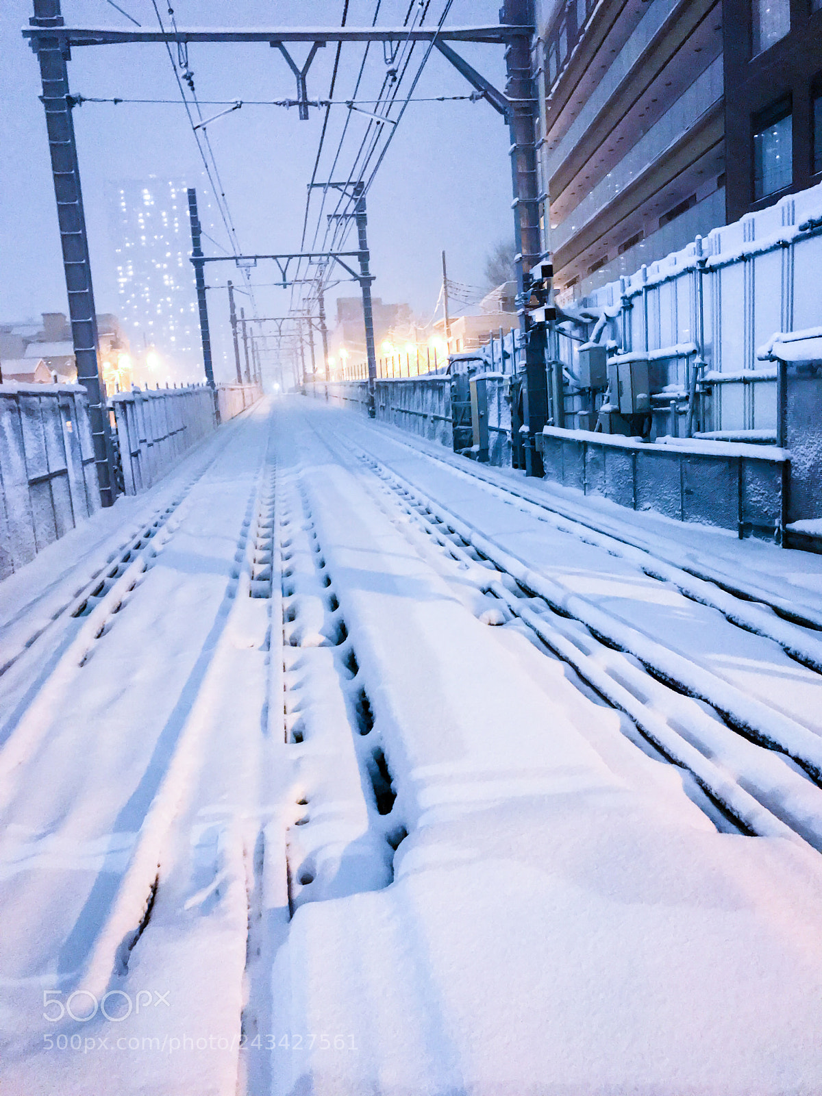 Apple iPhone 7 sample photo. Snow rail in tokyo photography