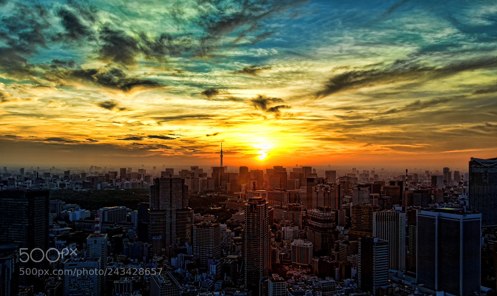 Nikon D5100 sample photo. Sun rises over tokyo photography