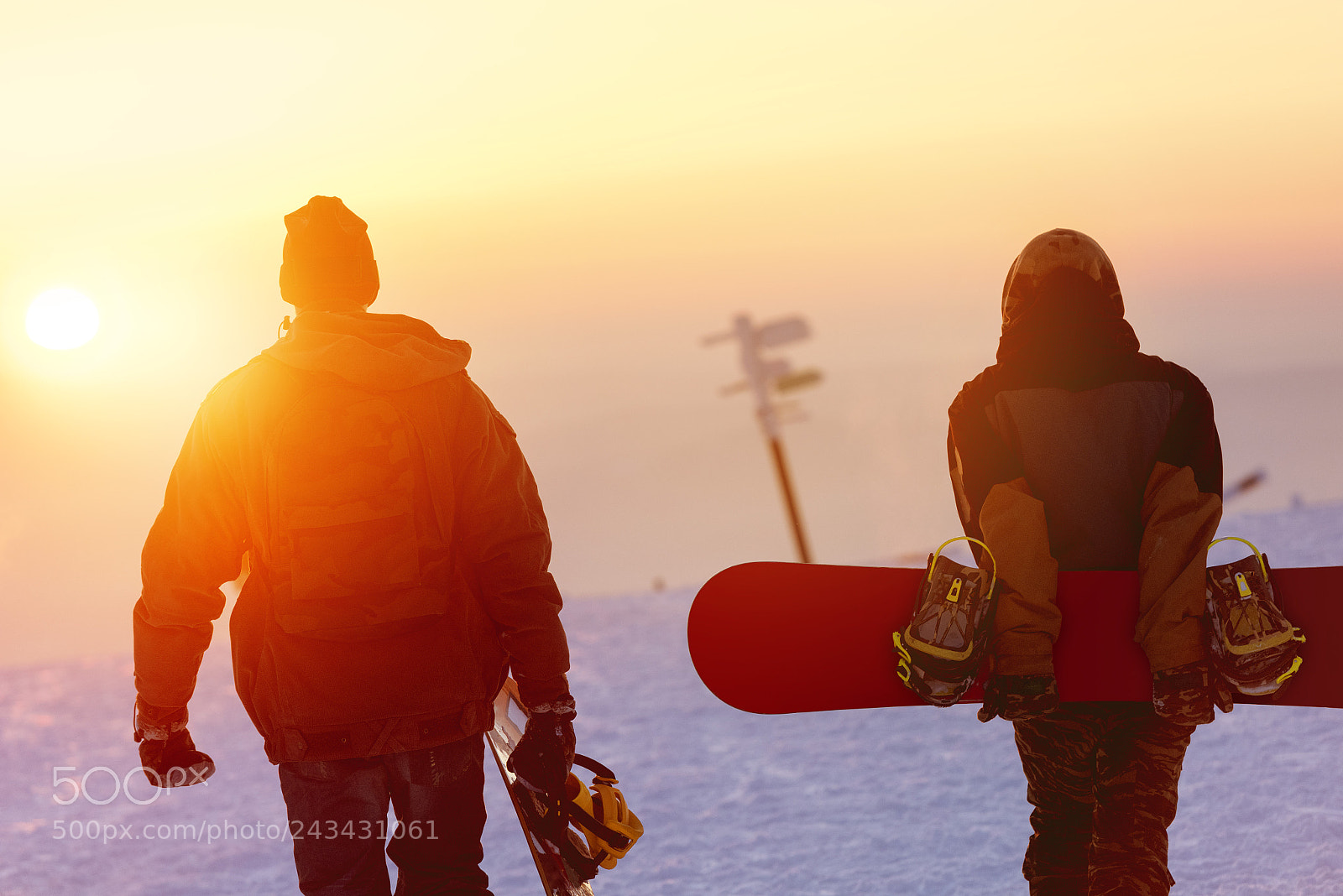 Nikon D810 sample photo. Two snowboarders walking against photography