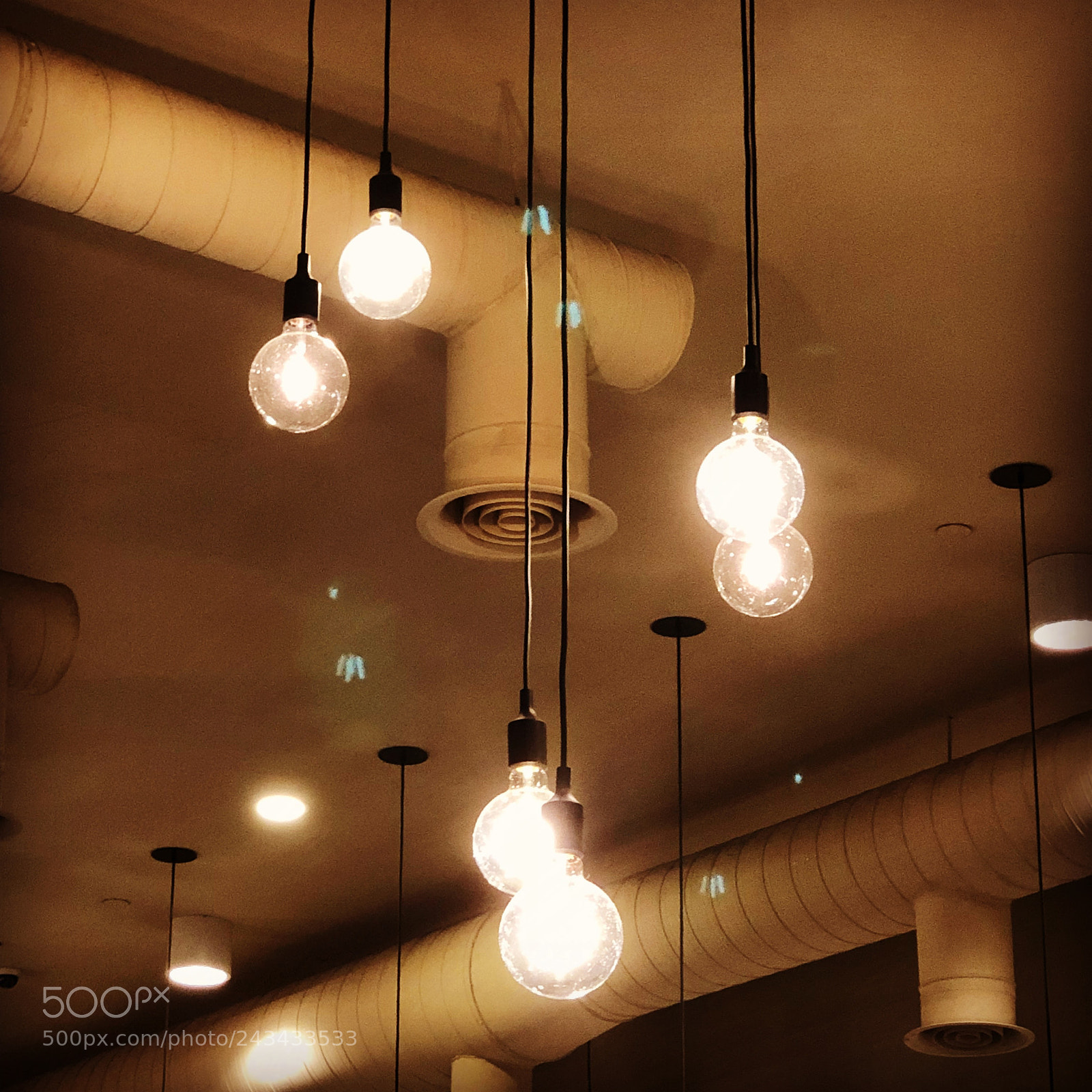 Apple iPhone X sample photo. Lights at starbucks coffee photography