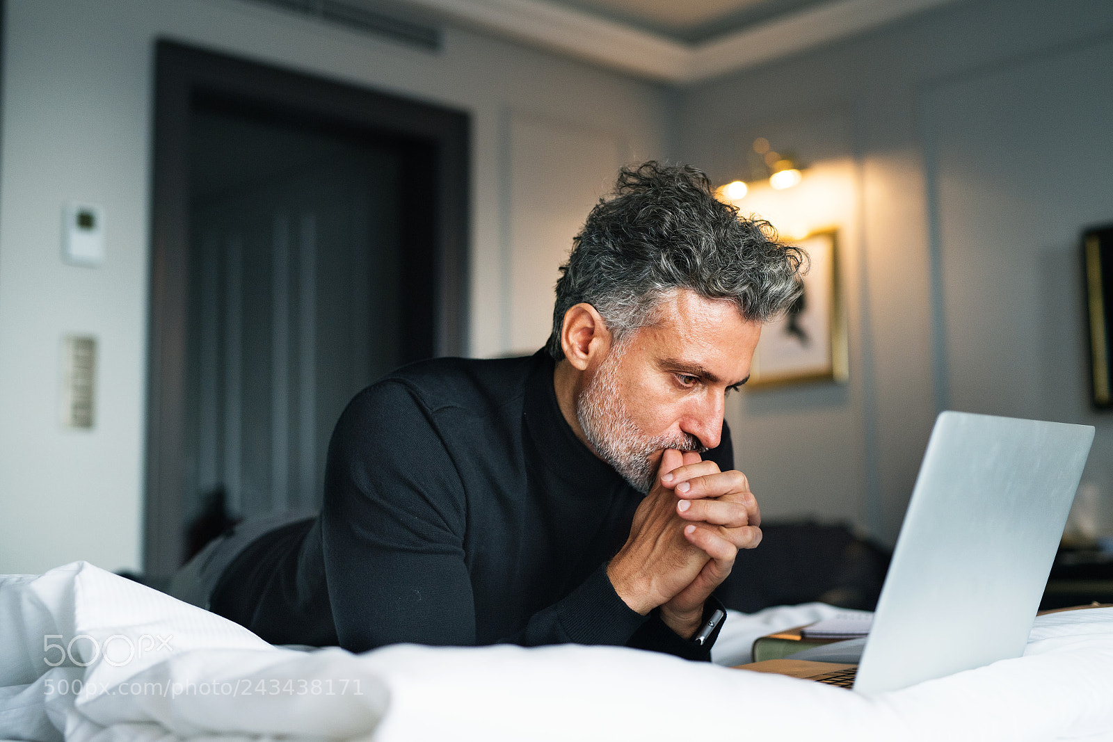 Nikon D5 sample photo. Mature businessman with laptop photography