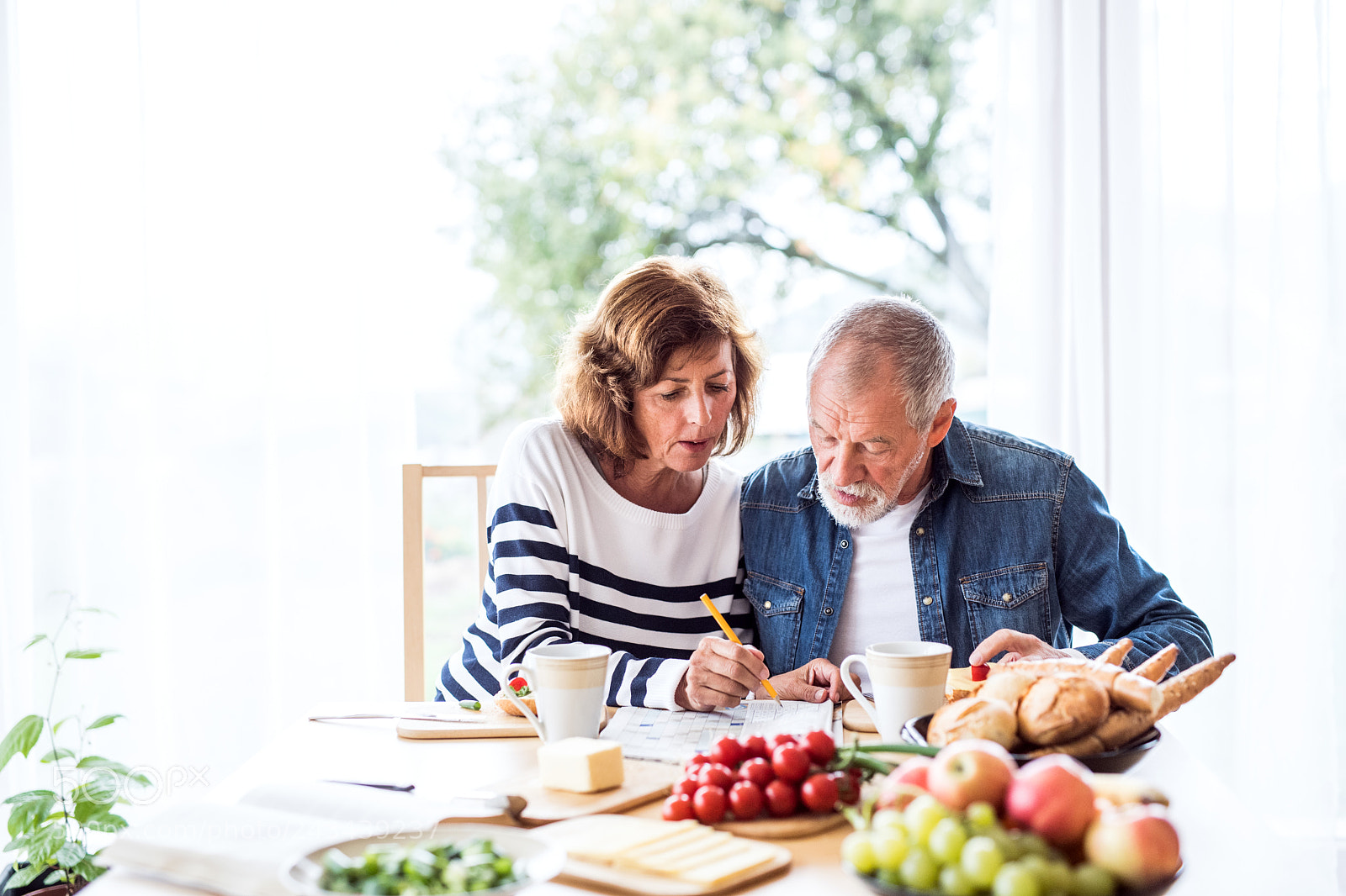 Nikon D5 sample photo. Senior couple eating breakfast photography