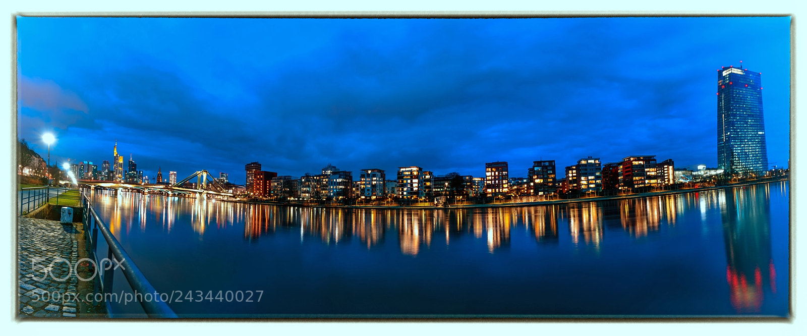 Nikon D800 sample photo. Frankfurt skyline at night photography
