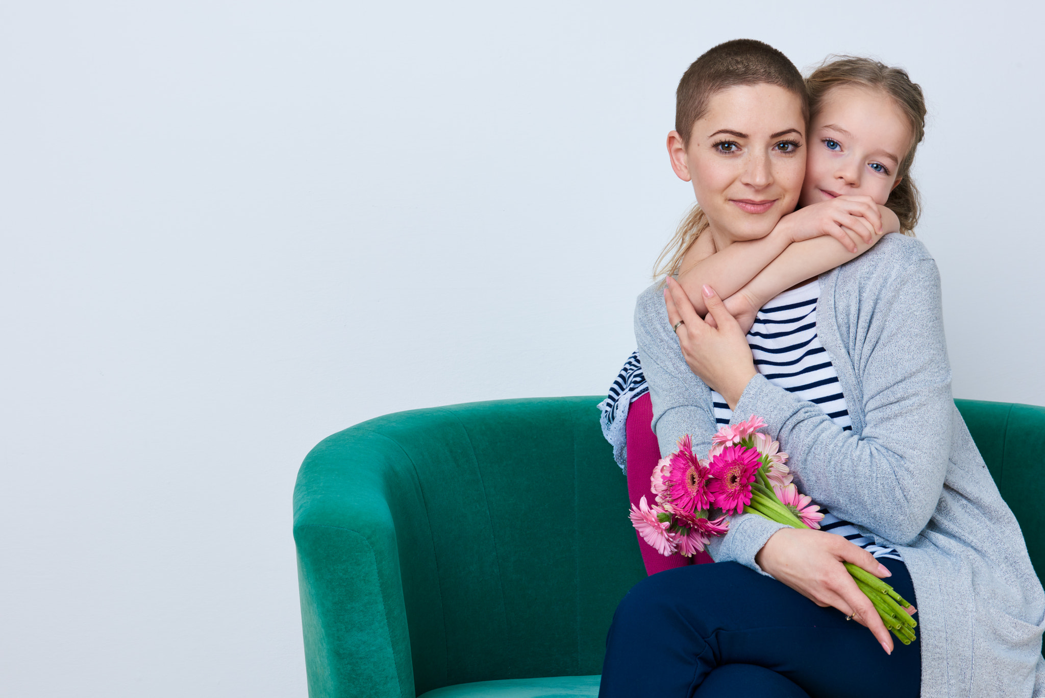 Nikon AF-S Nikkor 24-70mm F2.8G ED sample photo. Happy mother's day, women's day or birthday background. cute little girl giving mom bouquet of... photography