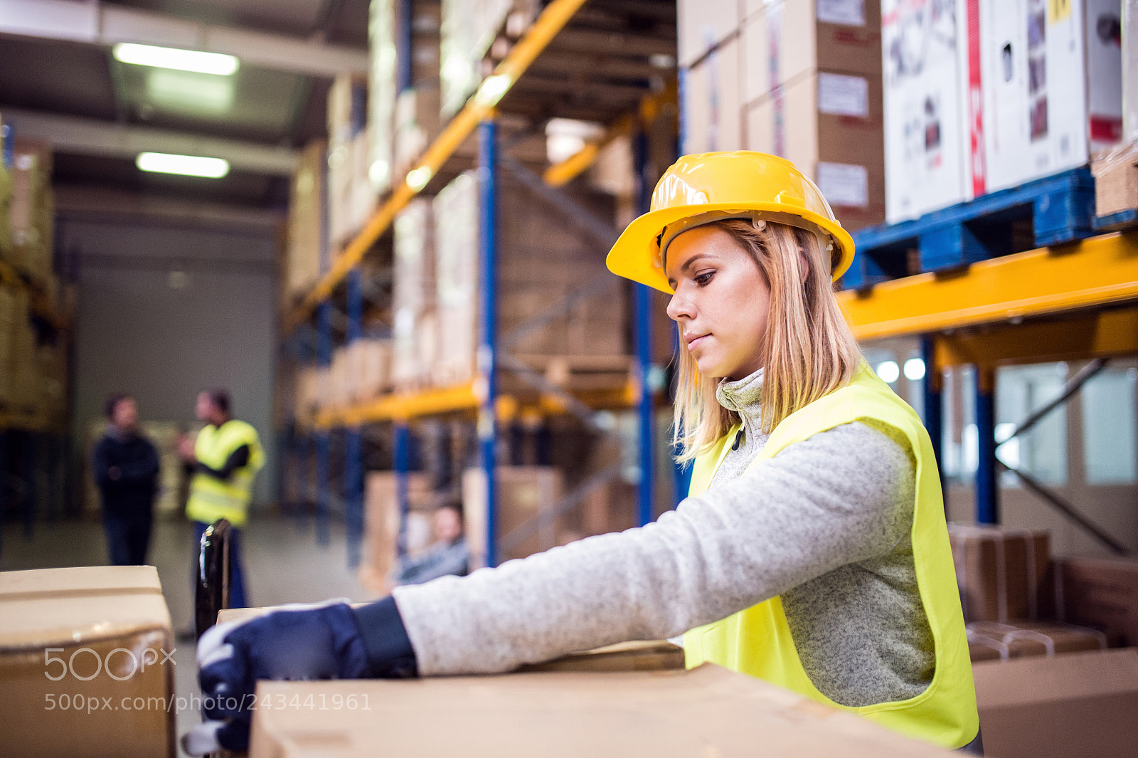 Nikon D4S sample photo. Female warehouse worker loading photography