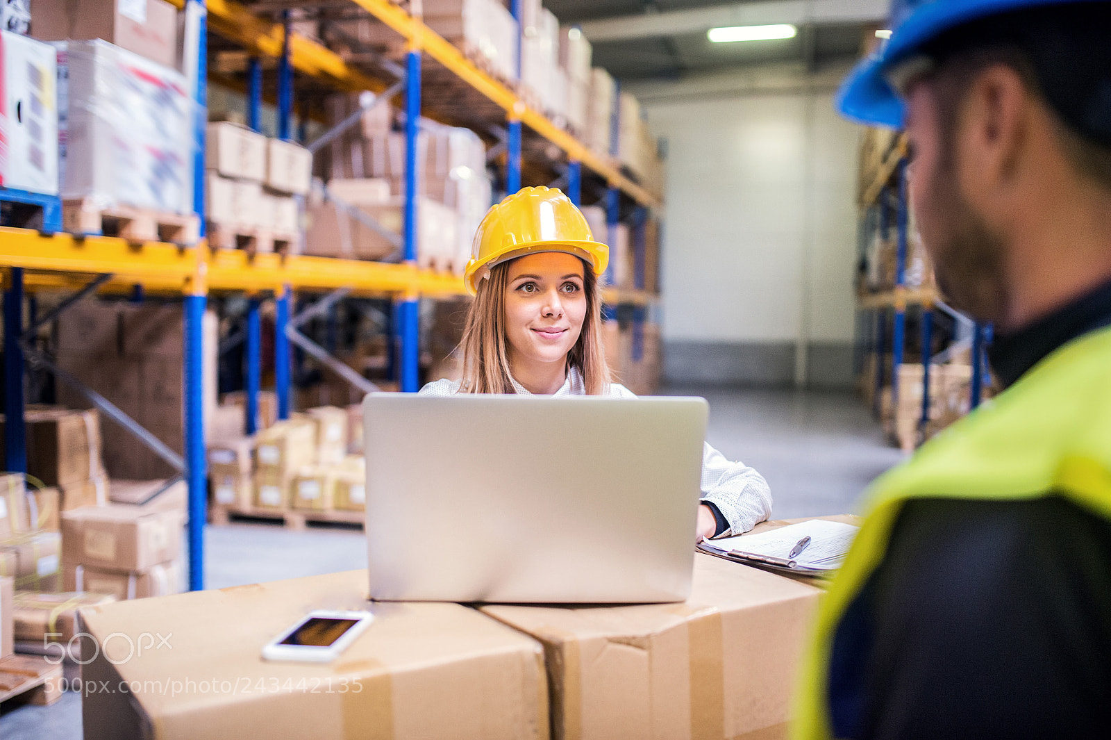 Nikon D4S sample photo. Young warehouse workers with photography