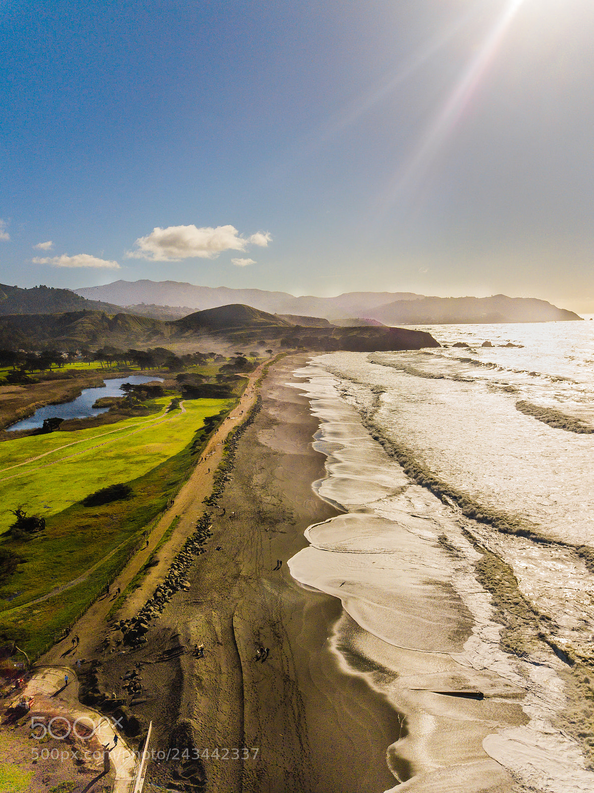 DJI FC220 sample photo. Pacifica coast drone shot photography