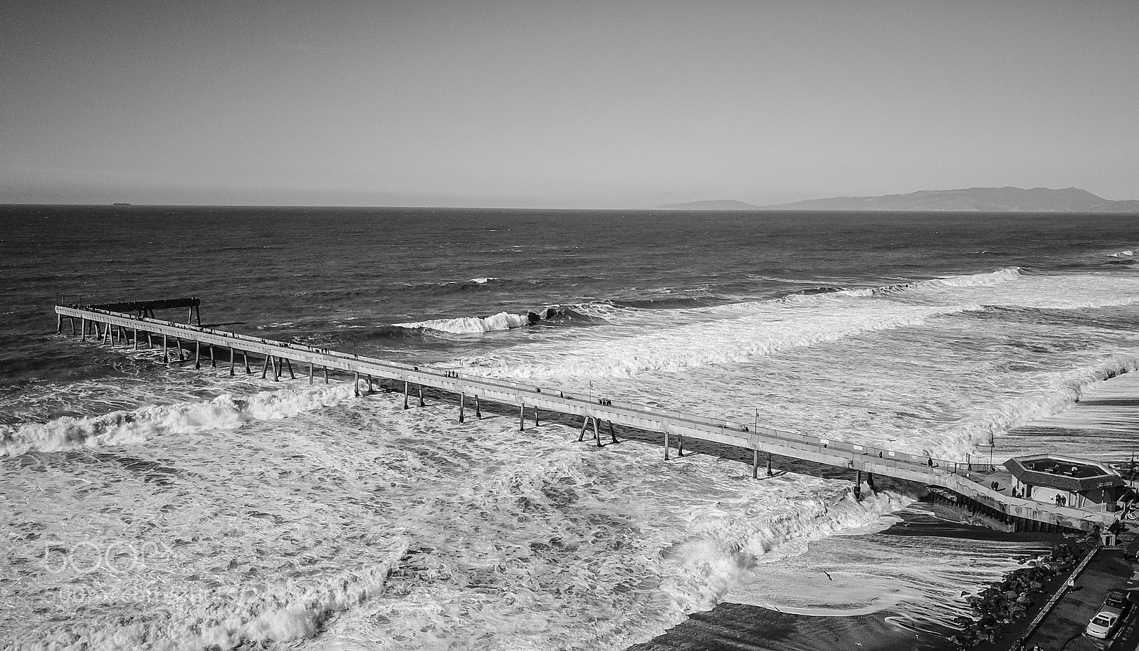 DJI FC220 sample photo. Pacifica pier drone photography photography
