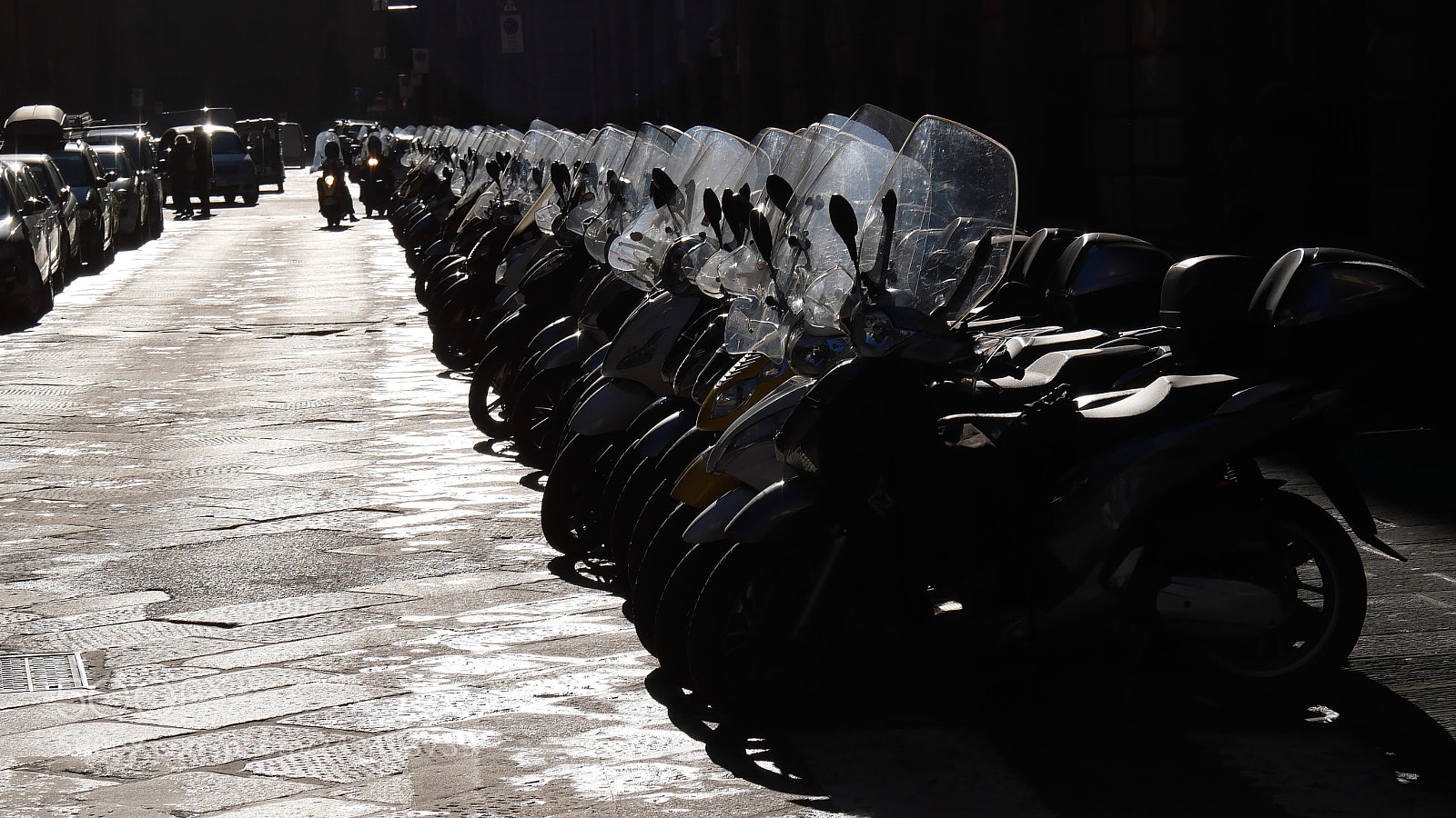 Panasonic DMC-G81 sample photo. Motorcycle parking spot photography