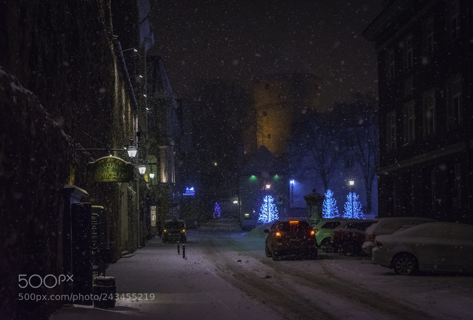 Sony a7 II sample photo. Night tallinn photography