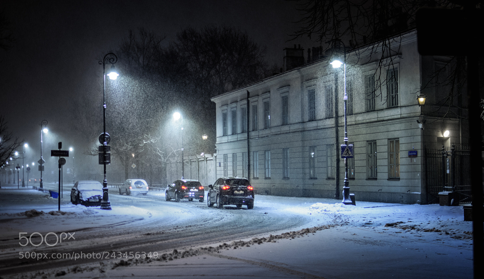 Nikon D7200 sample photo. Blizzard traffic photography