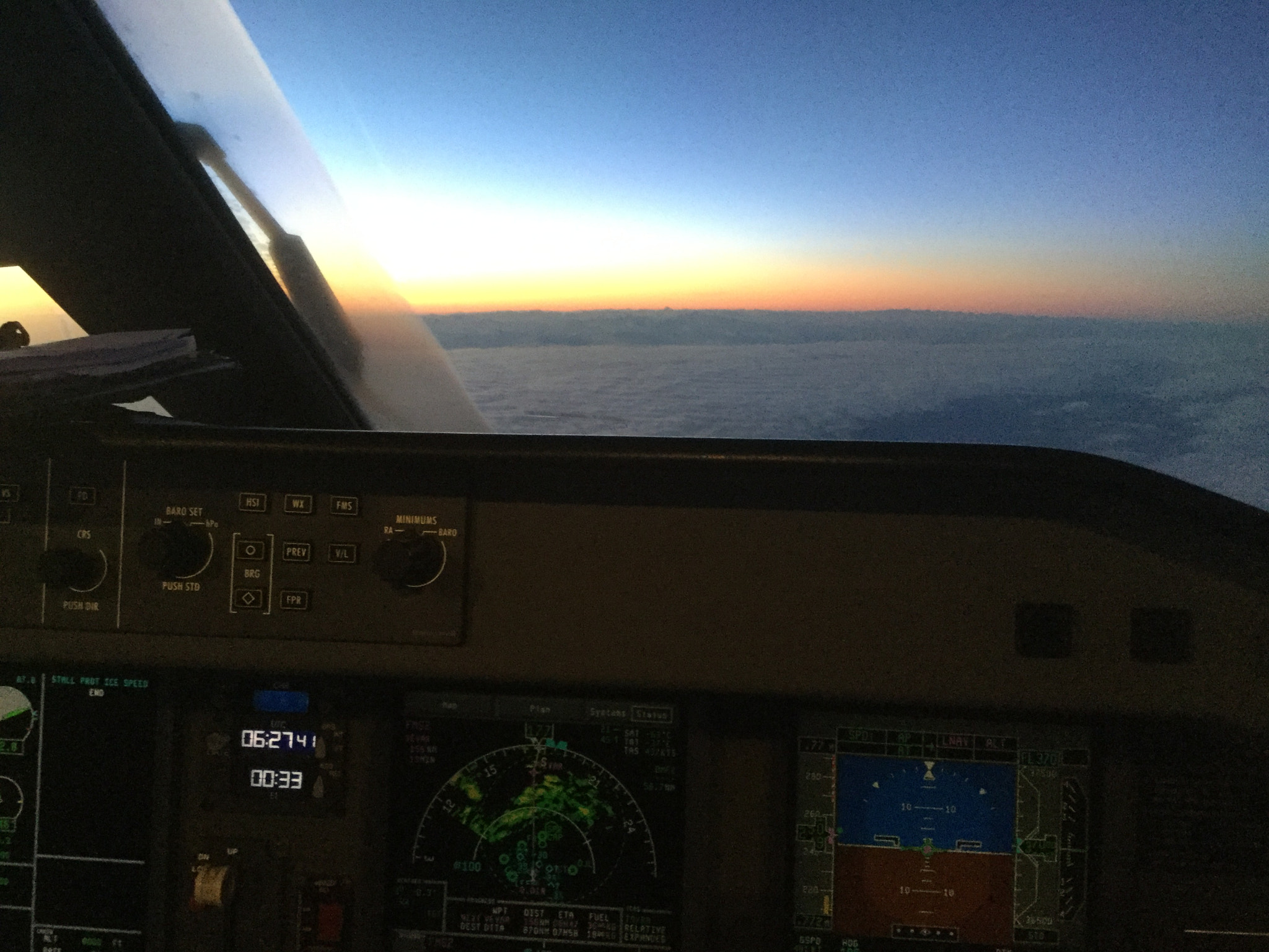 Apple iPad mini 4 sample photo. Sunrise from the cockpit photography