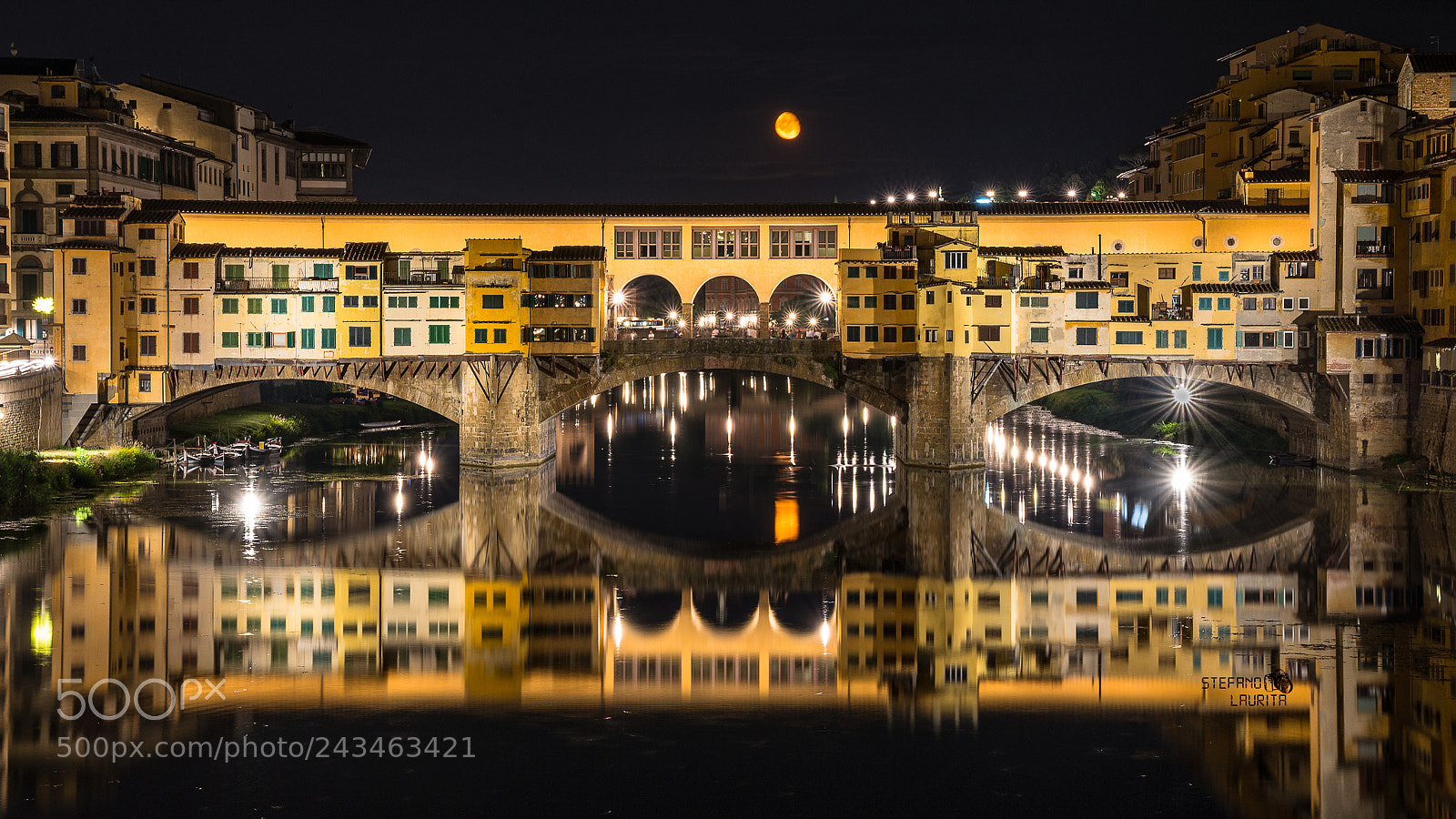 Nikon D610 sample photo. Flaming moonlight on ponte photography